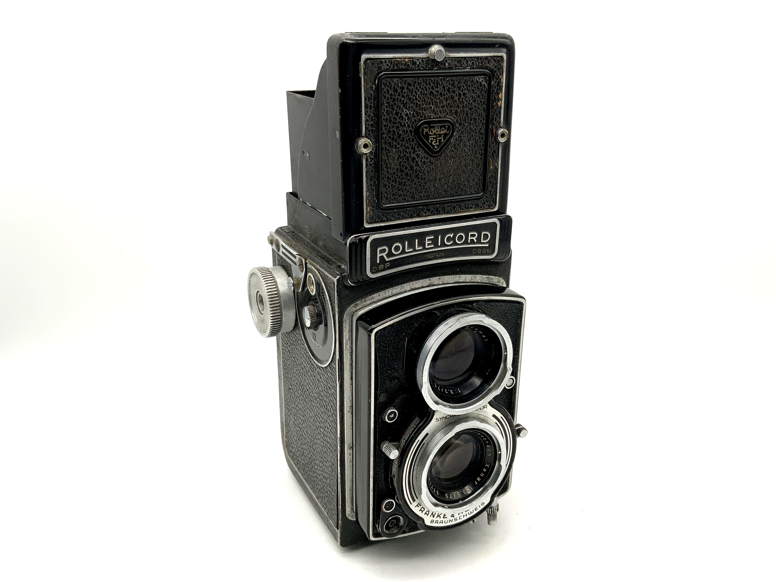 Rollei Rolleicord Vb TLR avec appareil photo argentique bi-objectif Xenar 1:3.5/75