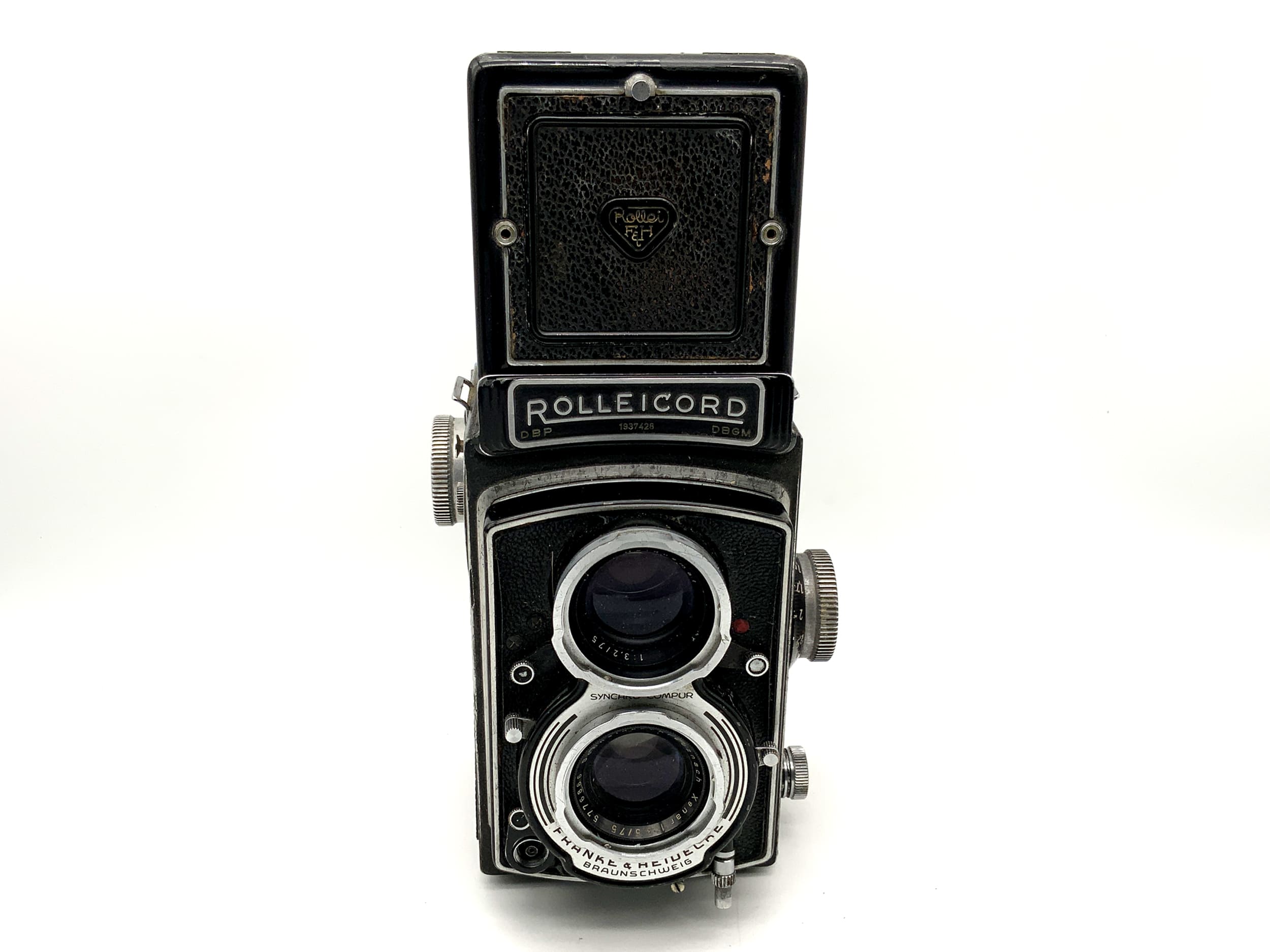 Rollei Rolleicord Vb TLR avec appareil photo argentique bi-objectif Xenar 1:3.5/75