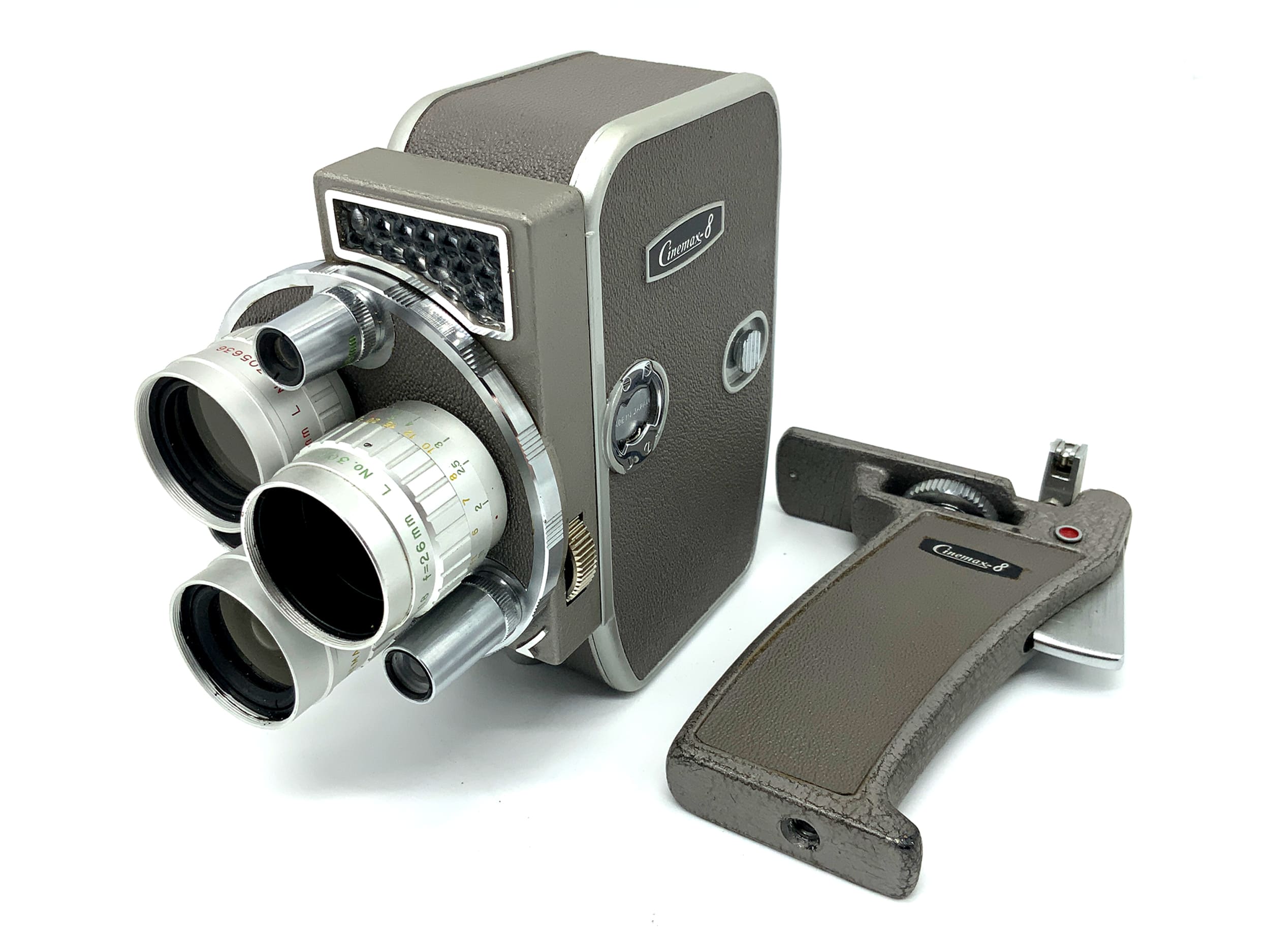 Caméra Neckermann Cinemax-8 Triauto avec Super 8 6,5 mm/13 mm/26 mm (rapport de compression 1:1,8)