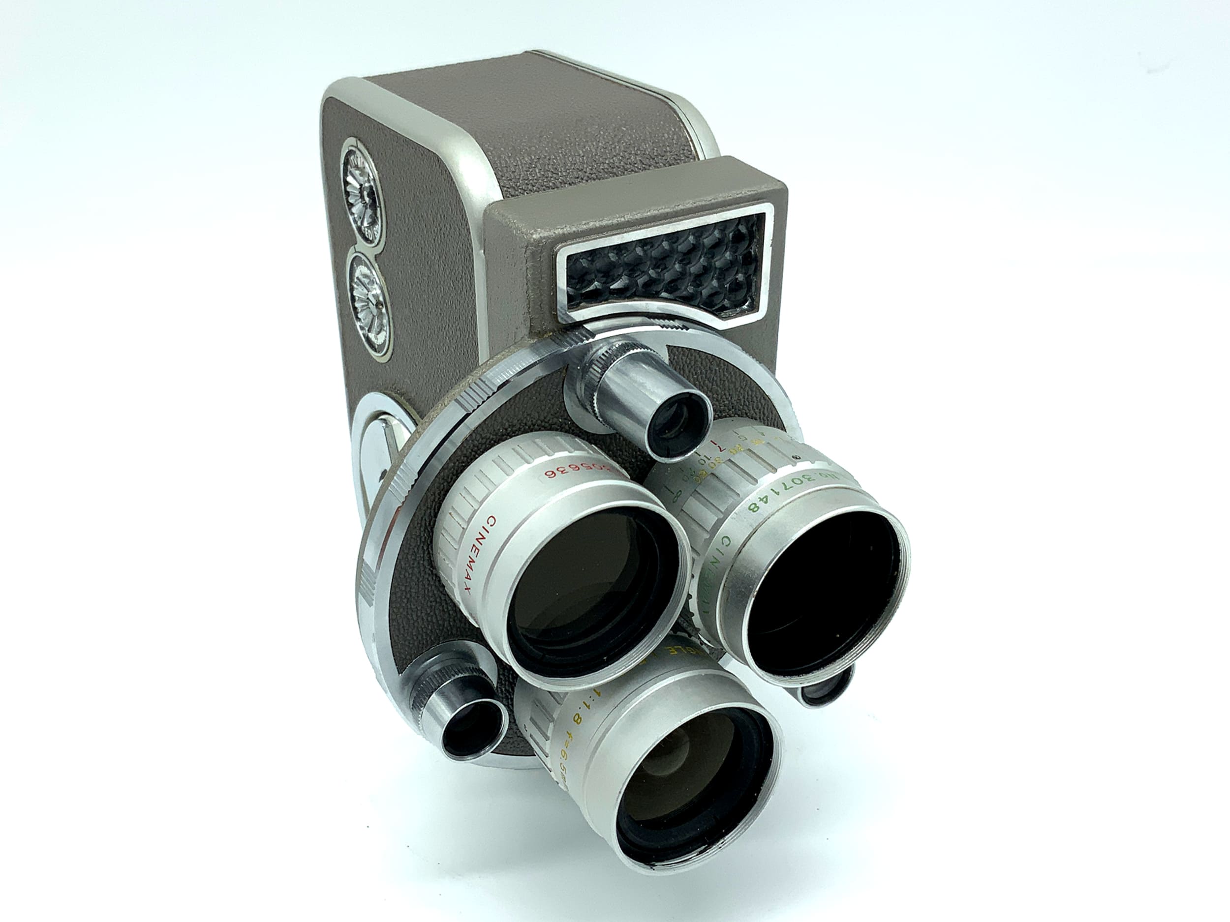 Caméra Neckermann Cinemax-8 Triauto avec Super 8 6,5 mm/13 mm/26 mm (rapport de compression 1:1,8)
