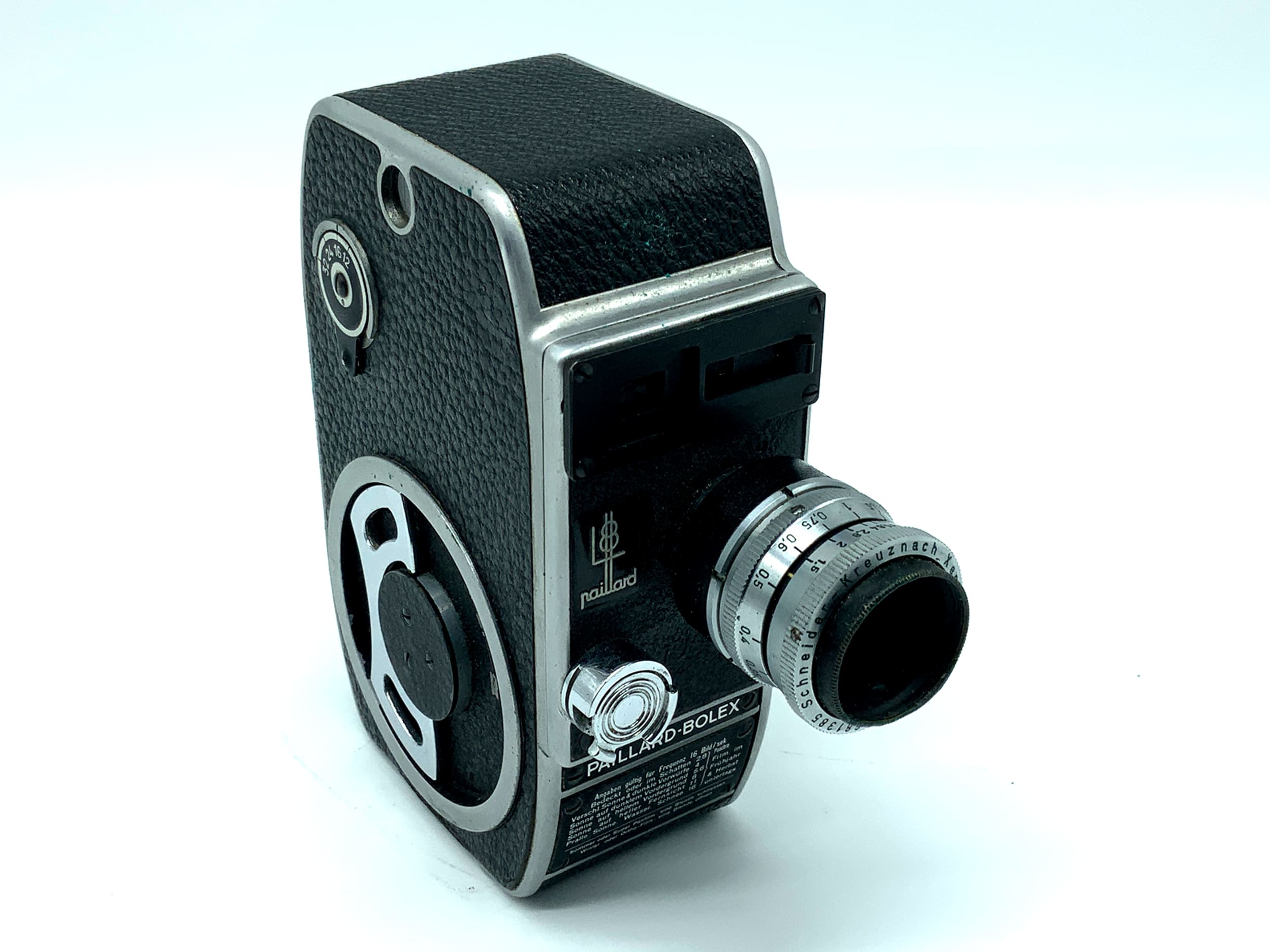 Kern Paillard Bolex L8 caméra argentique Schneider Kreuznach Xenon 13mm 1:1.5 Super 8