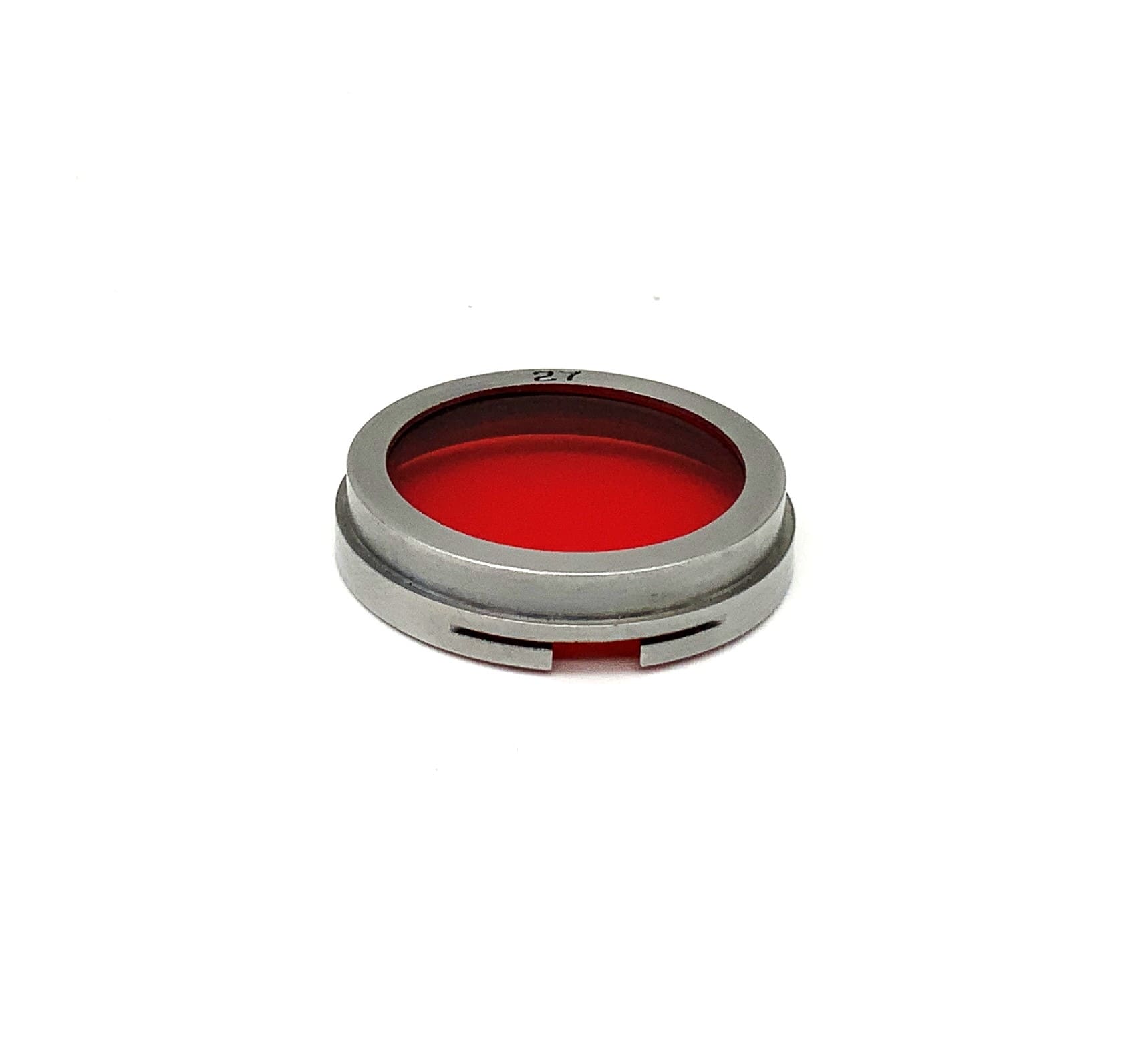 Red color filter/slip-on filter, 27mm circular thread