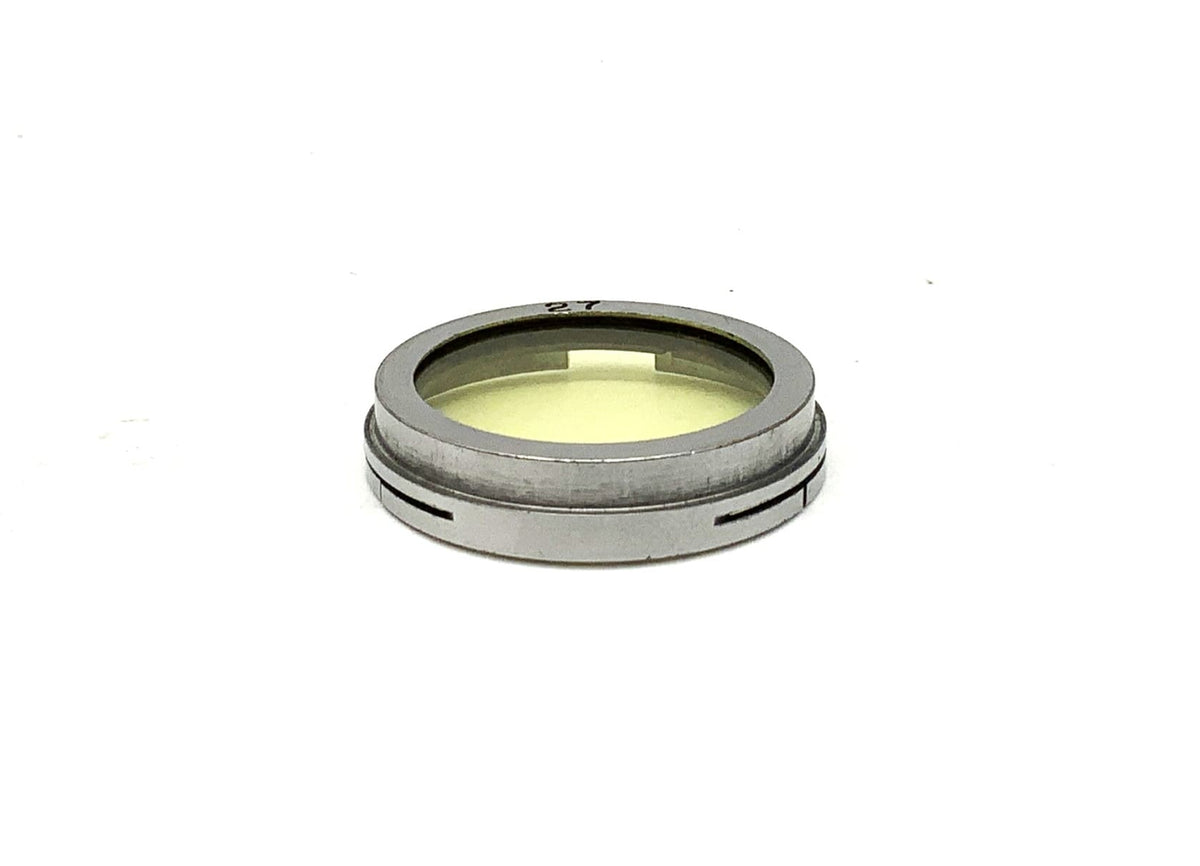 Yellow color filter, slip-on filter, 27mm circular filter thread
