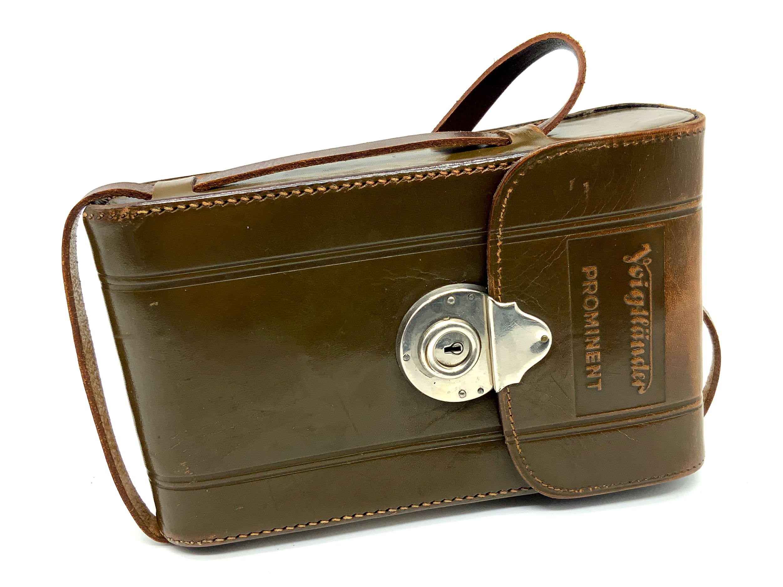 Voigtländer Prominent Ready Bag, Brown, 6x9 Leather Case, Camera Bag
