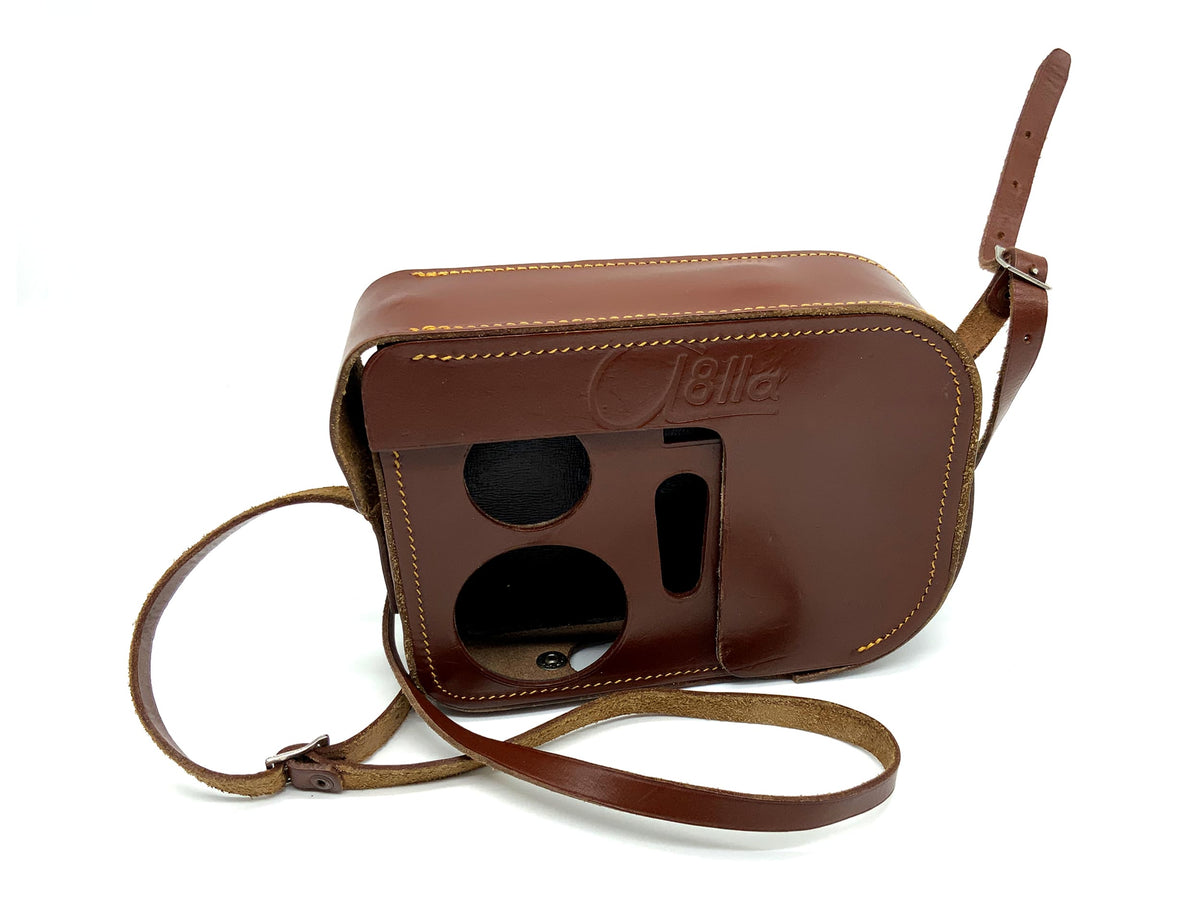 Sac photo Meopta a8lla Ready Bag en cuir marron rigide, étui rigide