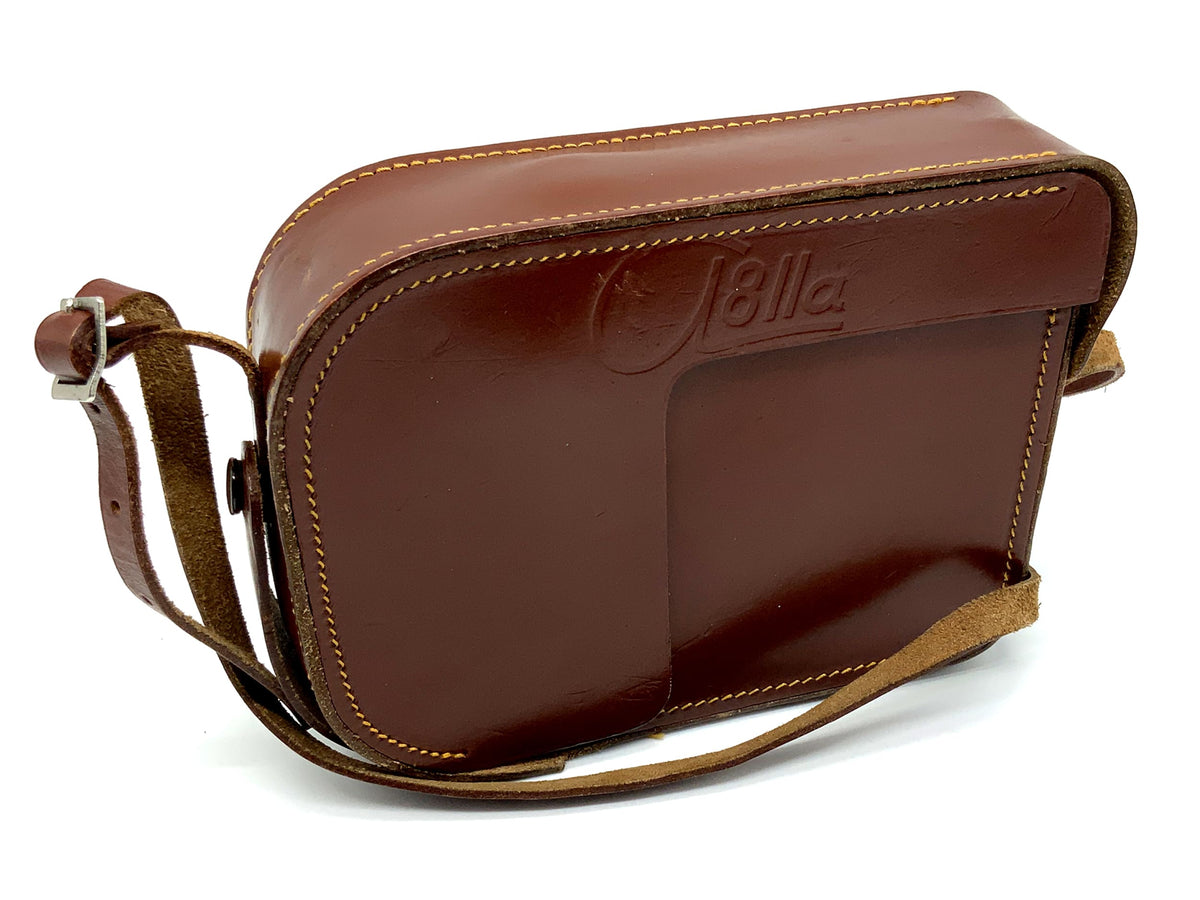 Sac photo Meopta a8lla Ready Bag en cuir marron rigide, étui rigide