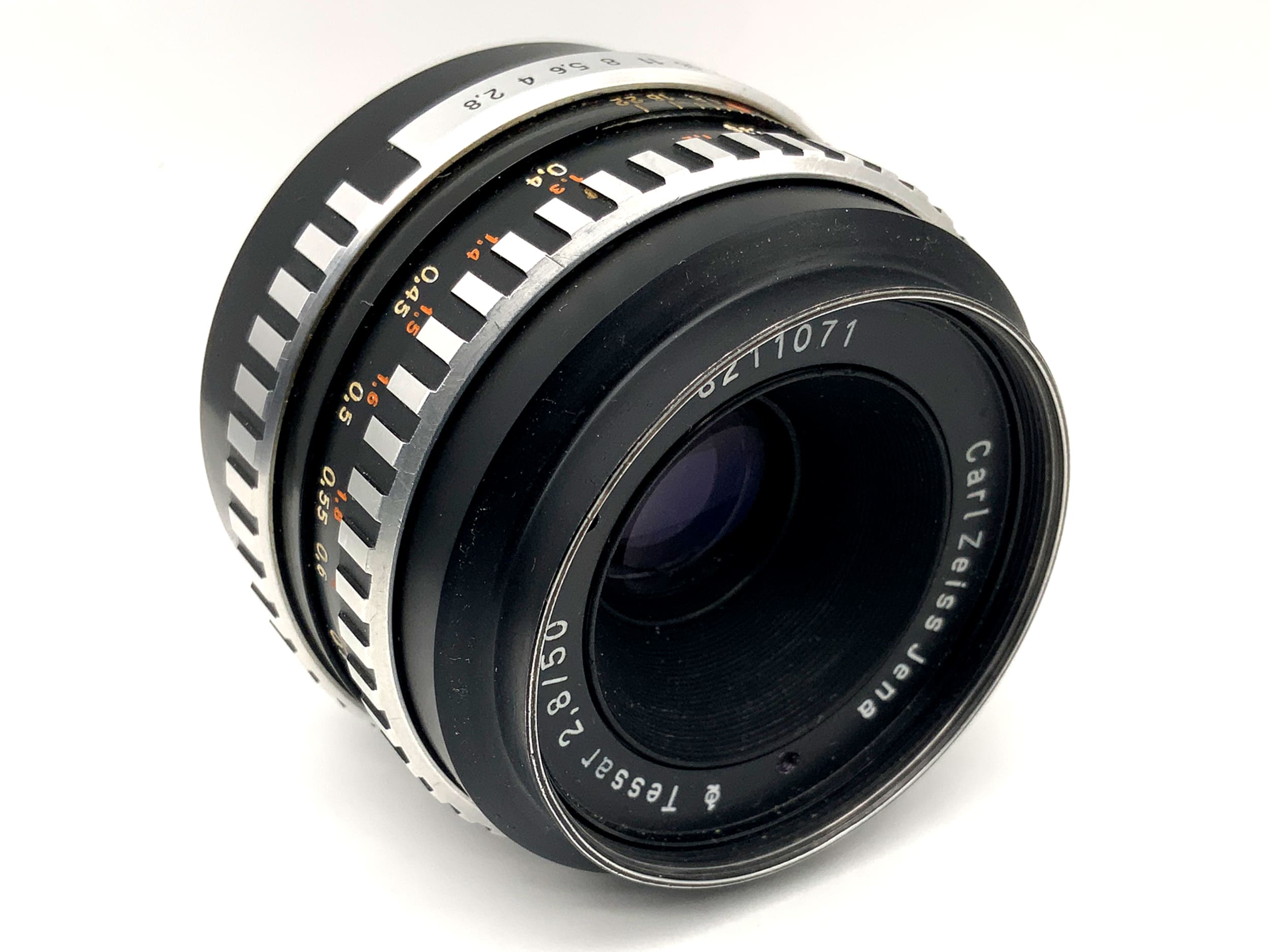 Carl Zeiss 50mm 1:2.8 lens Q1 Tessar Zebra prime lens (M42)
