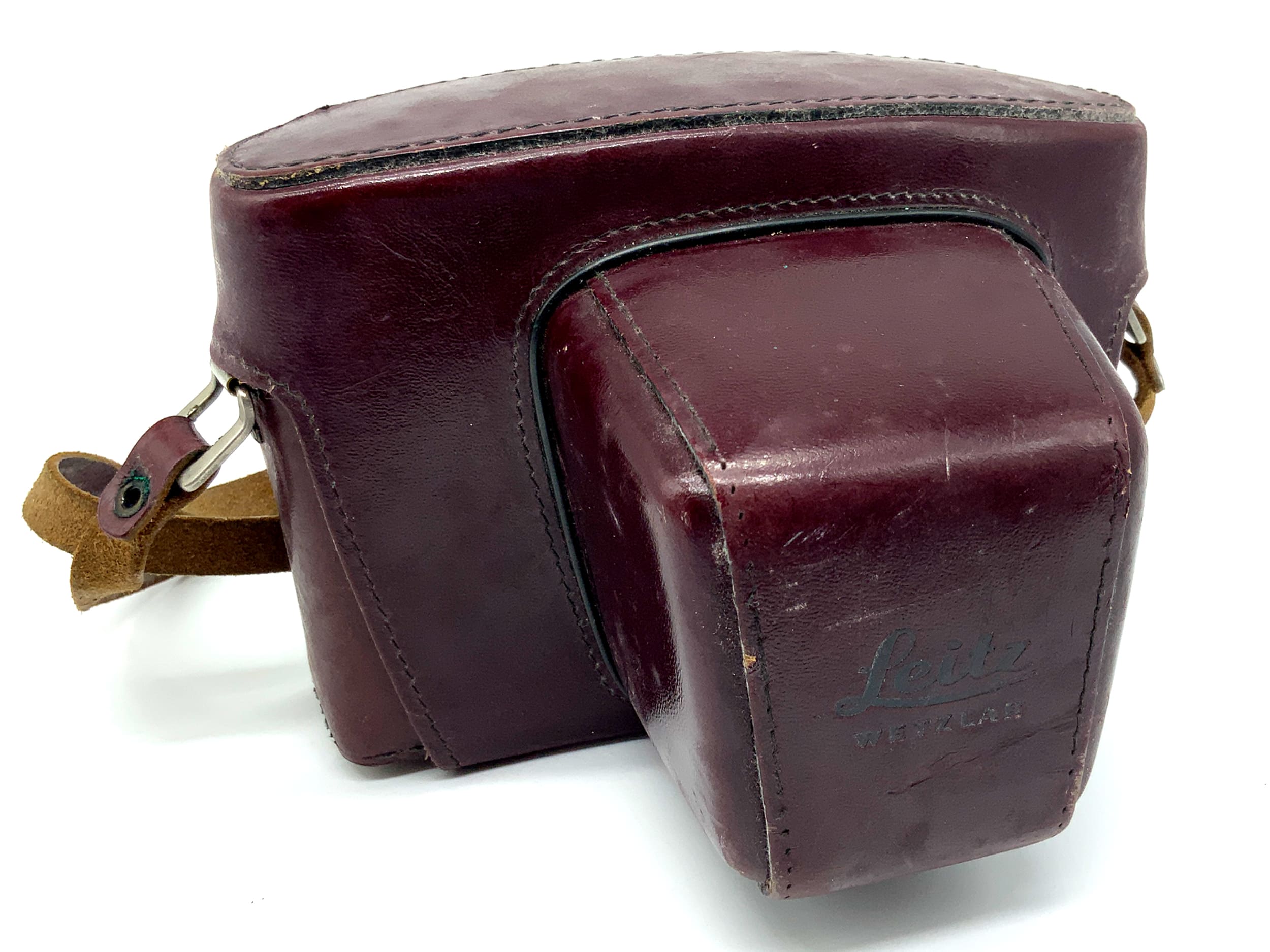 Étui Leitz 14504 Ready, cuir rouge, pour Leica Leicaflex SL 2, Bordeaux