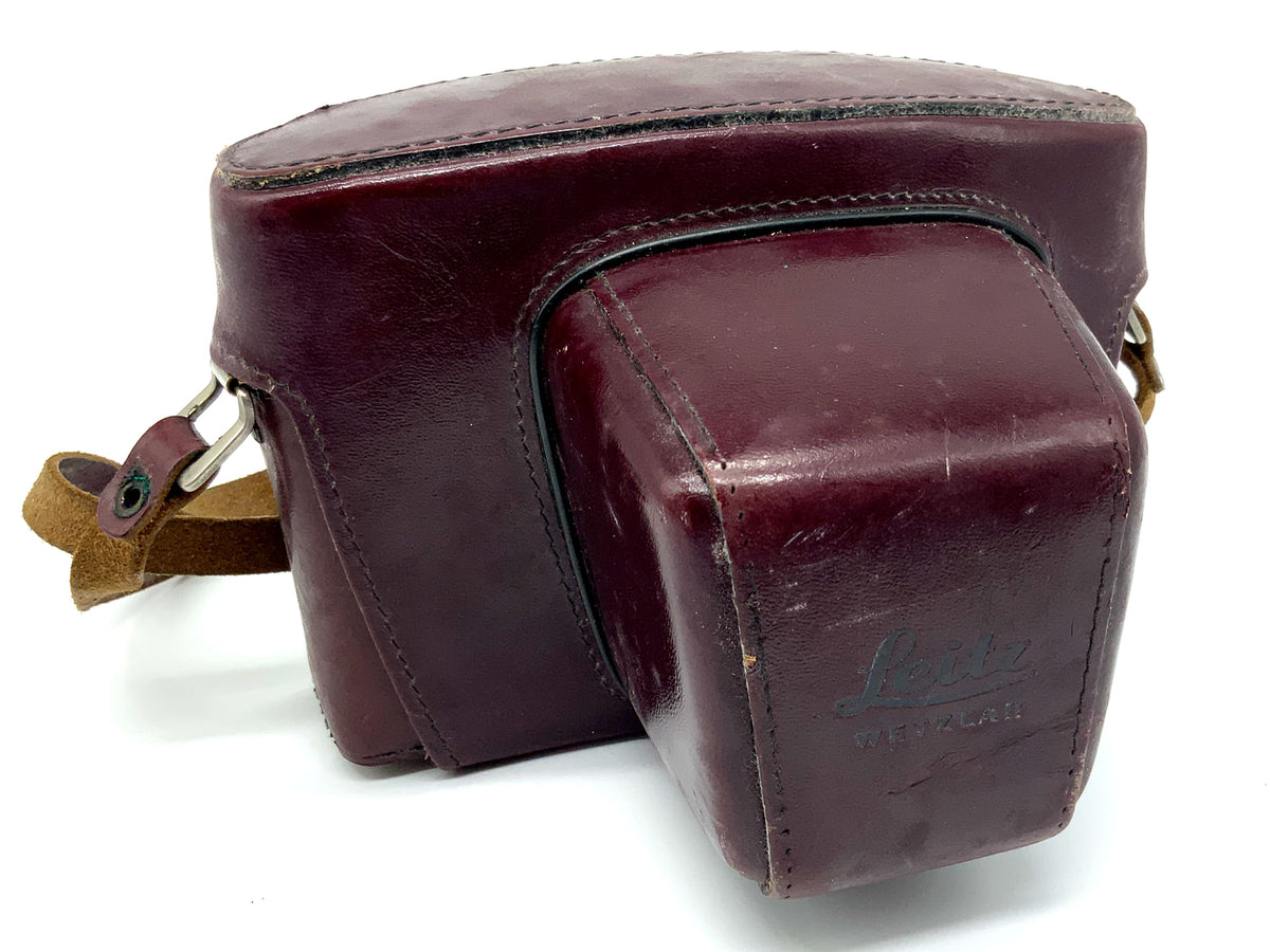 Étui Leitz 14504 Ready, cuir rouge, pour Leica Leicaflex SL 2, Bordeaux