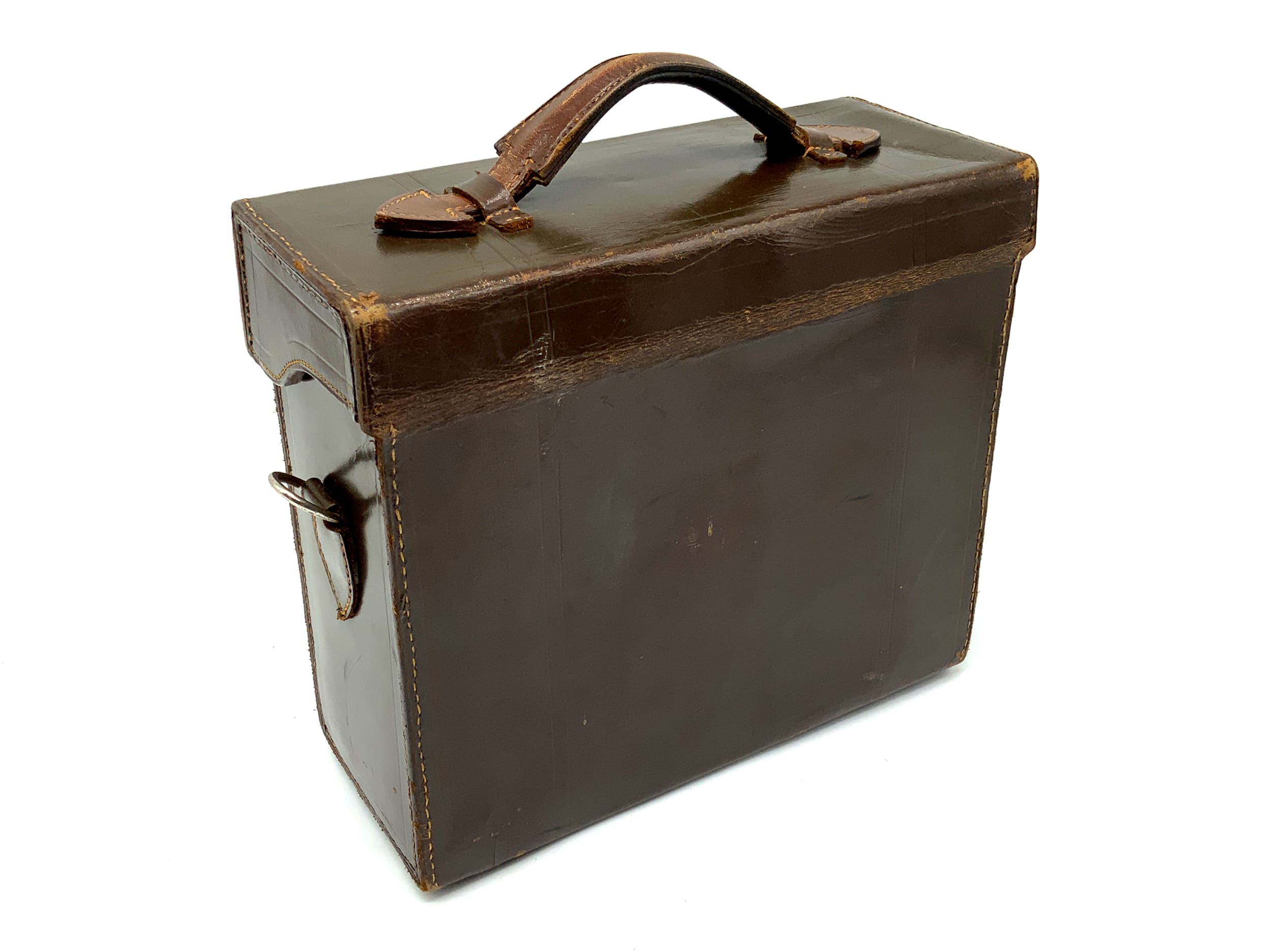 Étui pour stéréoscope Voigtländer, étui en cuir marron