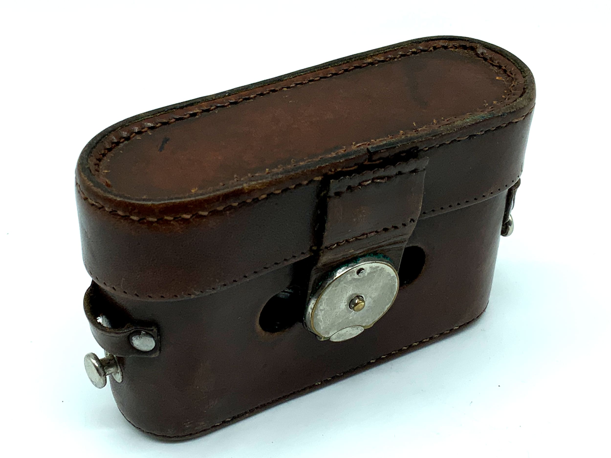 Sacoche pour appareil photo, étui en cuir marron, pochette pour ongles de pupille