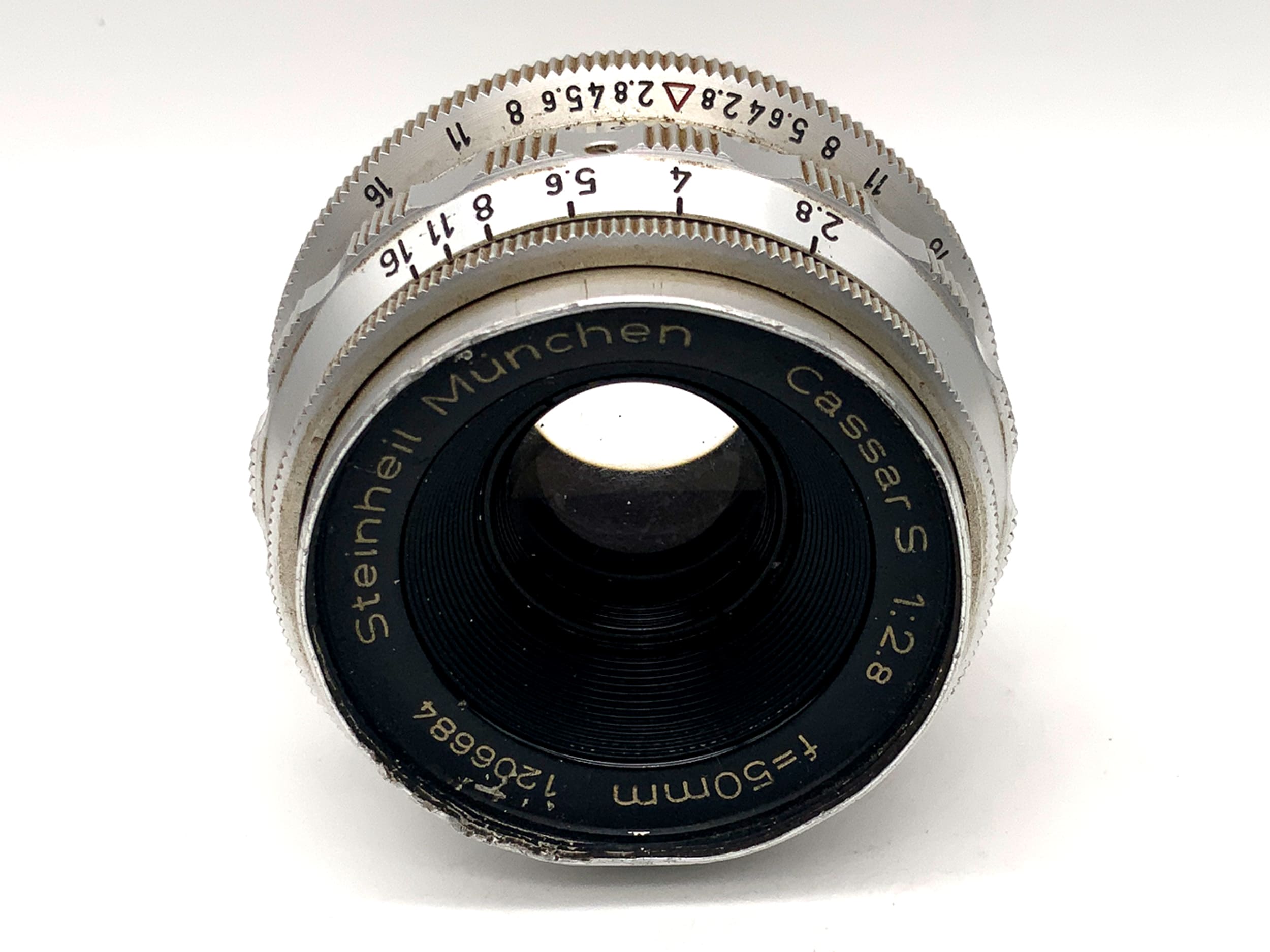 Steinheil Munich 50mm 1:2.8 lens Cassar S 12 Blades prime lens (M42)