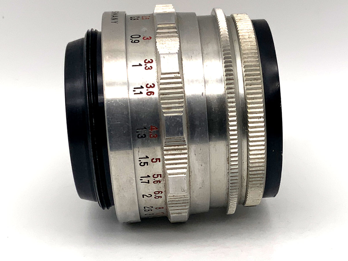 Objectif Carl Zeiss 50 mm f/3,5 Tessar Q1 14 lames compact rouge T (M42)