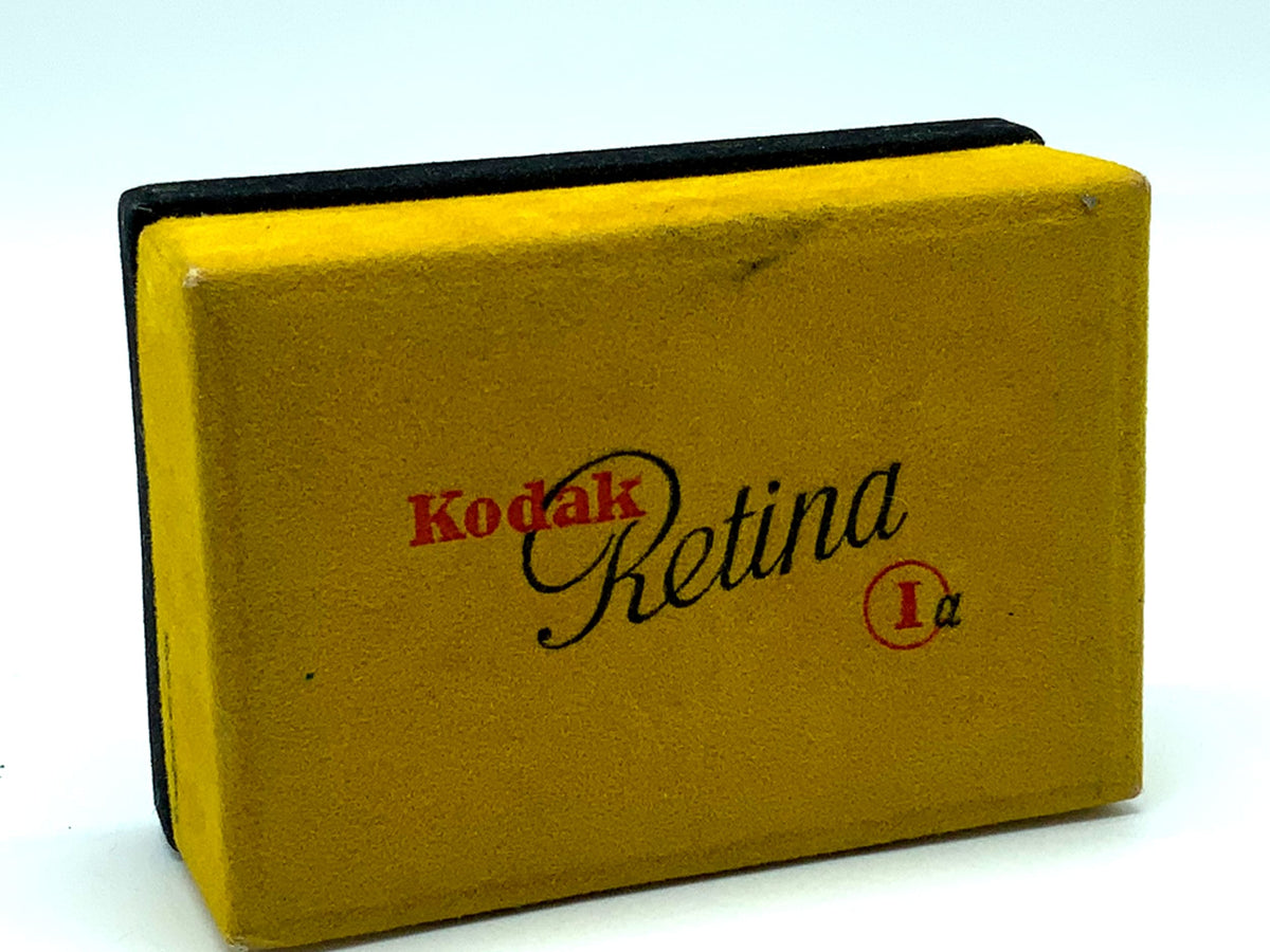 Sacoche jaune d'origine pour appareil photo Kodak Retina IA, emballage d'origine.