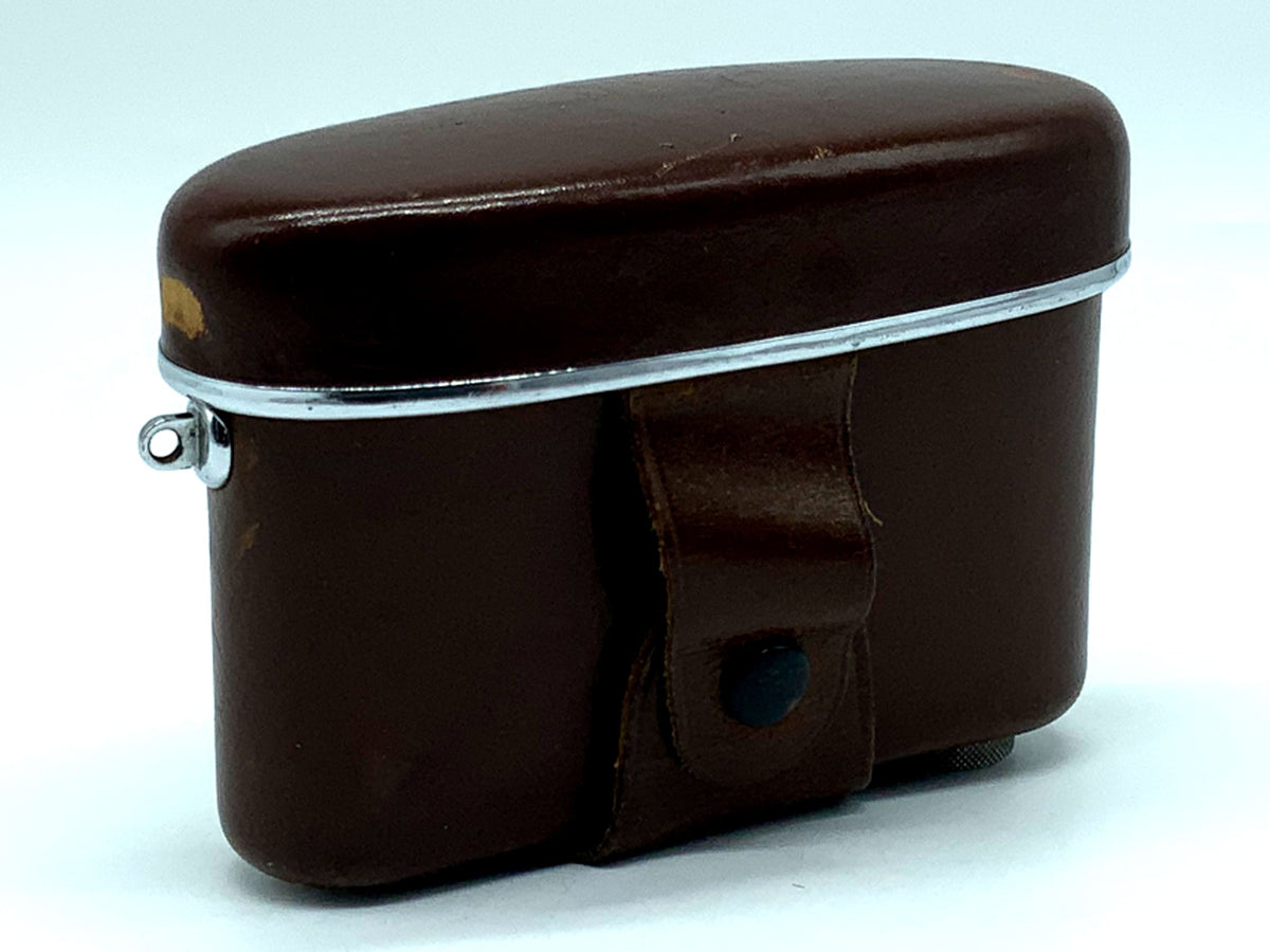 Étui en cuir marron pour appareil photo Kodak Retina IIa Ready.