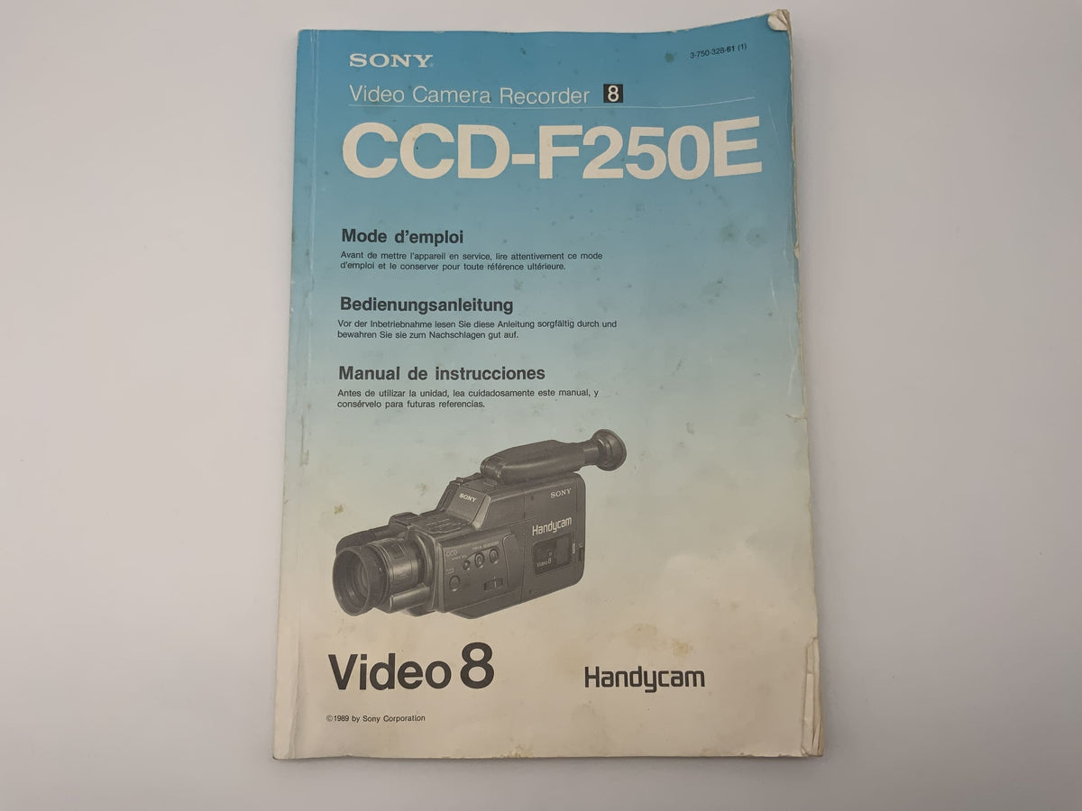 Manuel d'utilisation de l'enregistreur vidéo Sony CCD-F250E Video 8