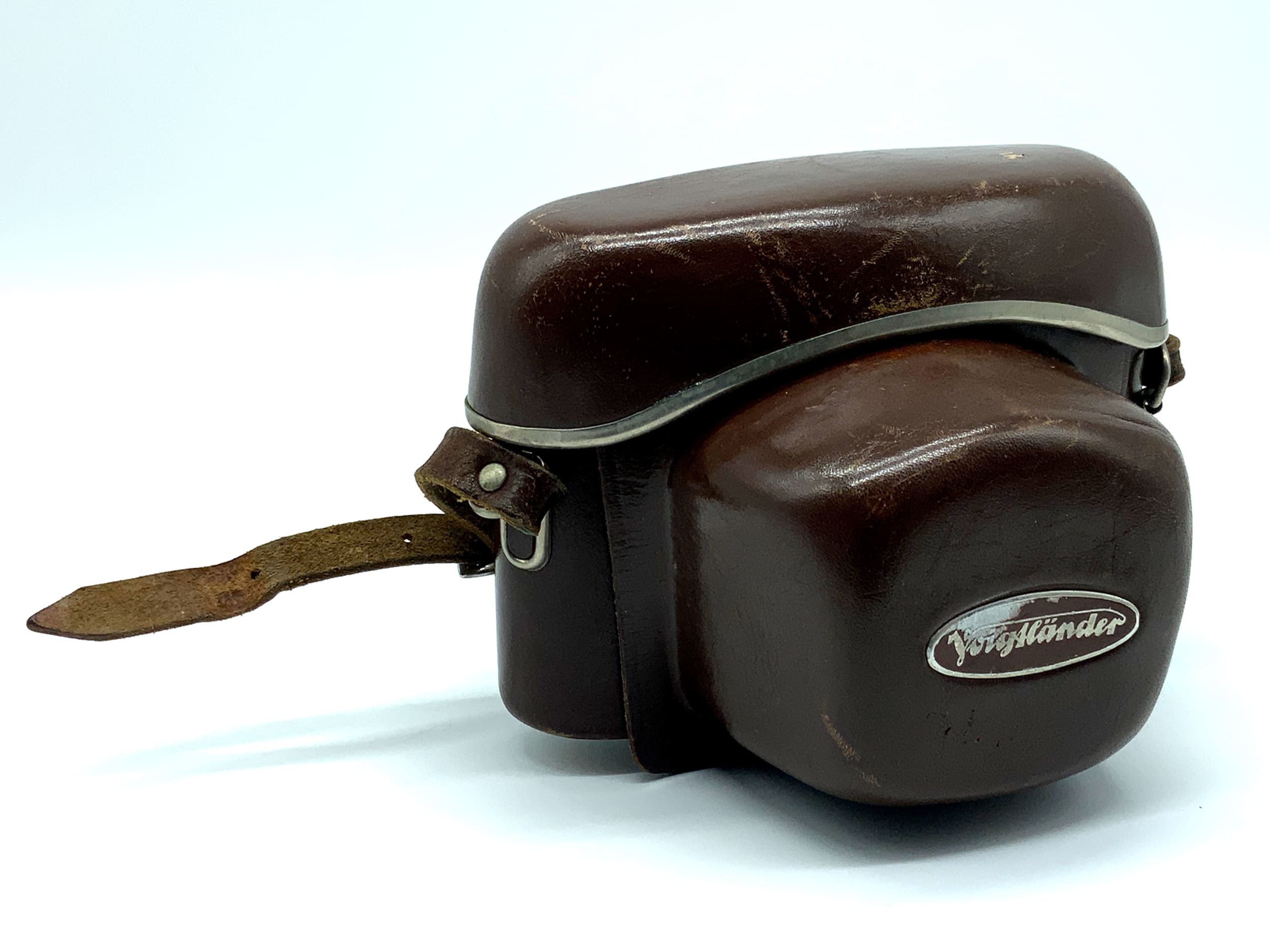 Voigtländer Bessamatic CS ready bag, brown leather case, camera bag