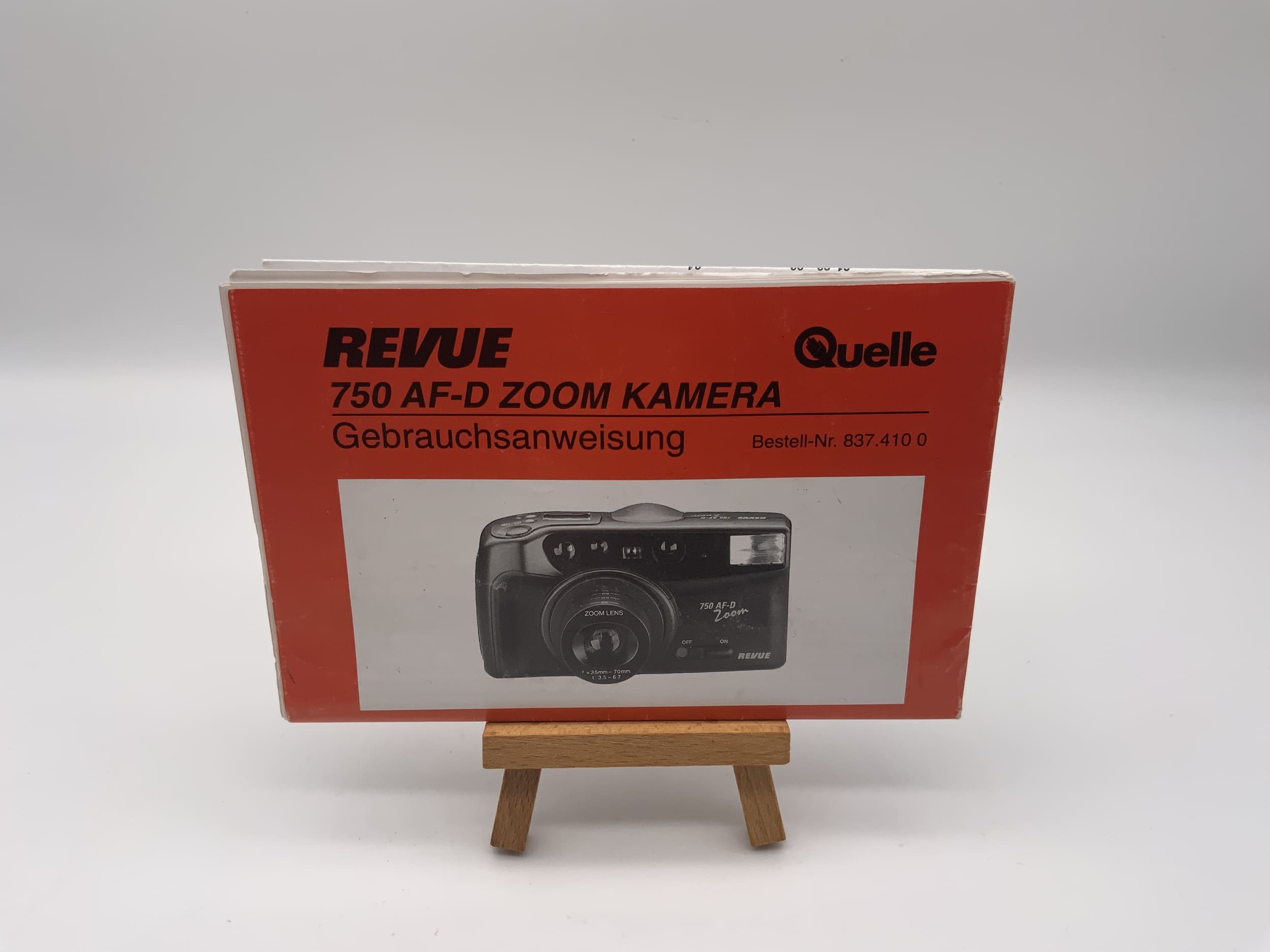 Manuel d'utilisation de la caméra zoom Revue 750 AF-D