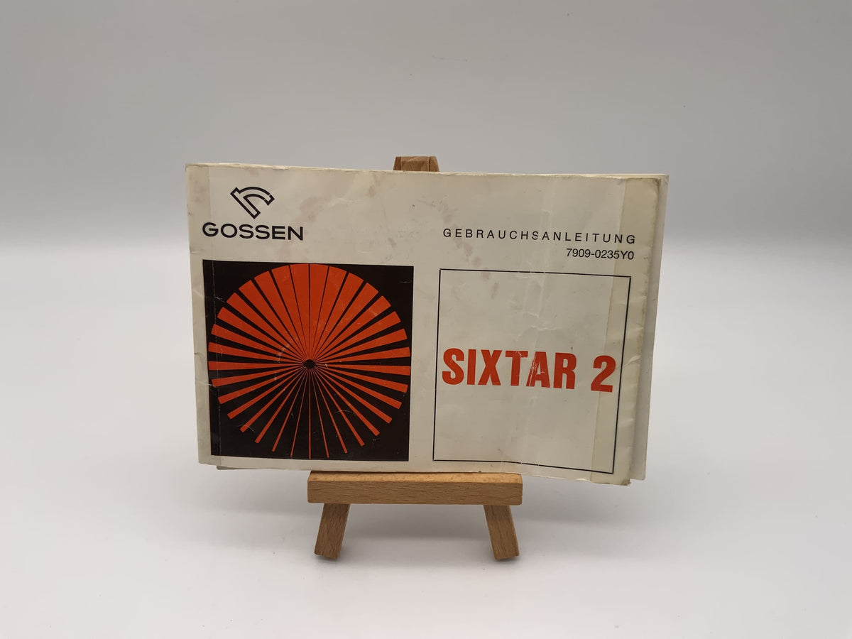 Manuel d'utilisation du Gossen Sixtar 2