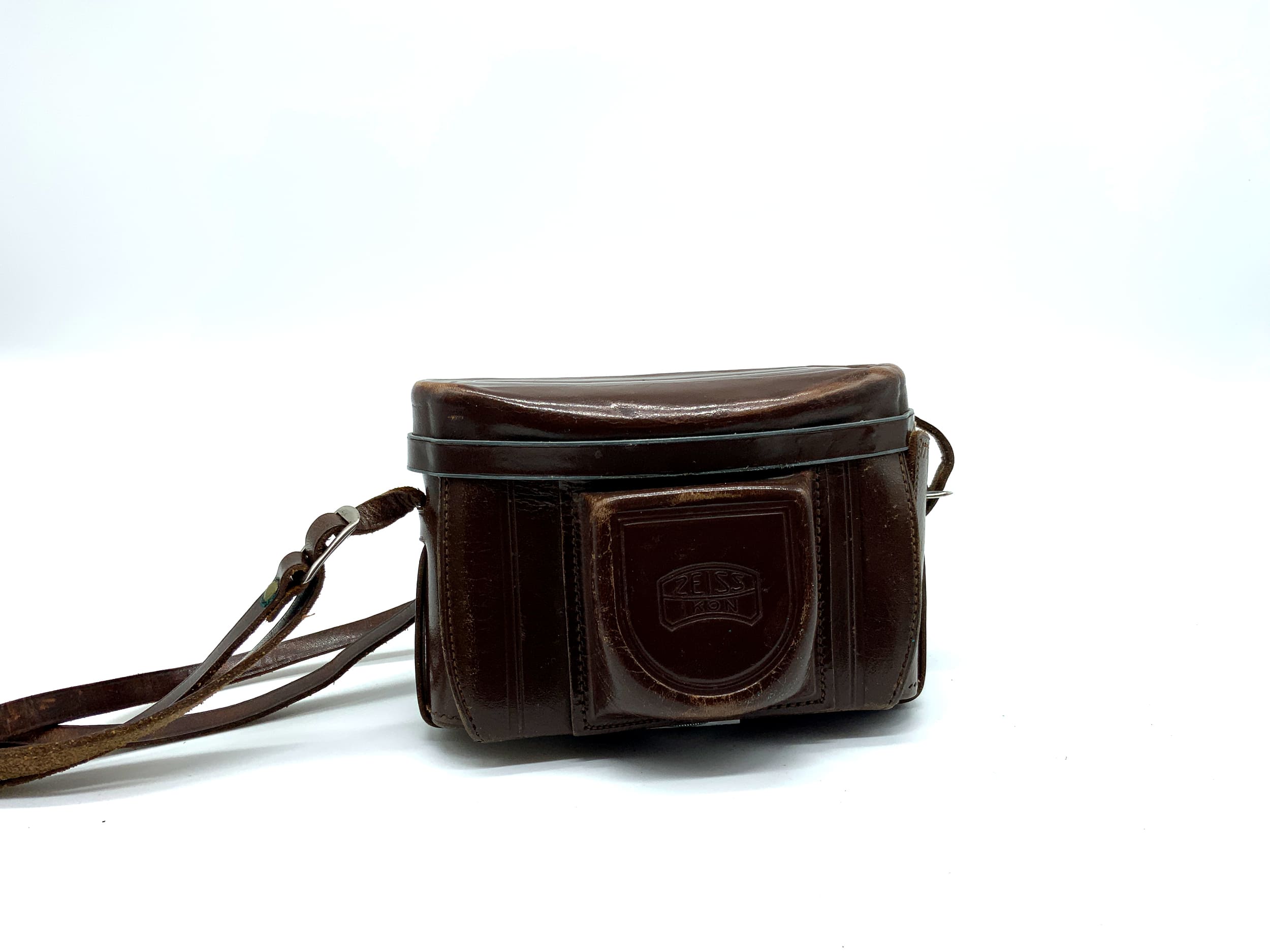 Étui en cuir marron pour appareil photo Zeiss Ikon Tenax II Ready Case