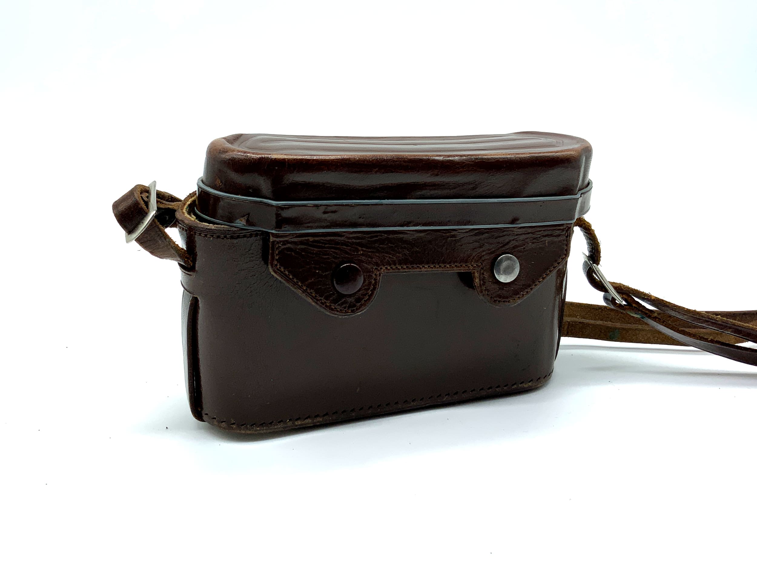 Étui en cuir marron pour appareil photo Zeiss Ikon Tenax II Ready Case