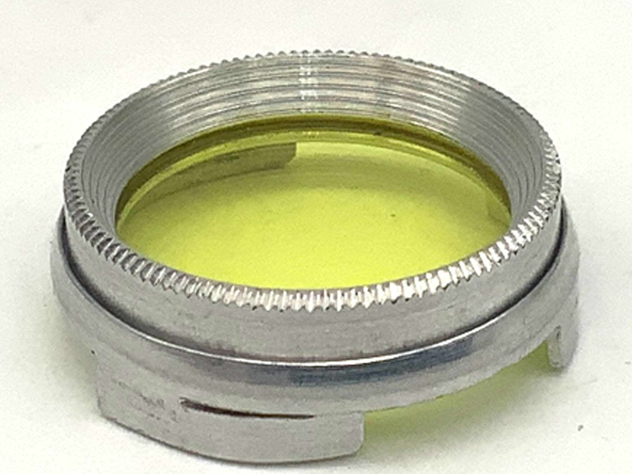 Filtre jaune Panchromar, filtre à enfiler, circulaire de 19 mm