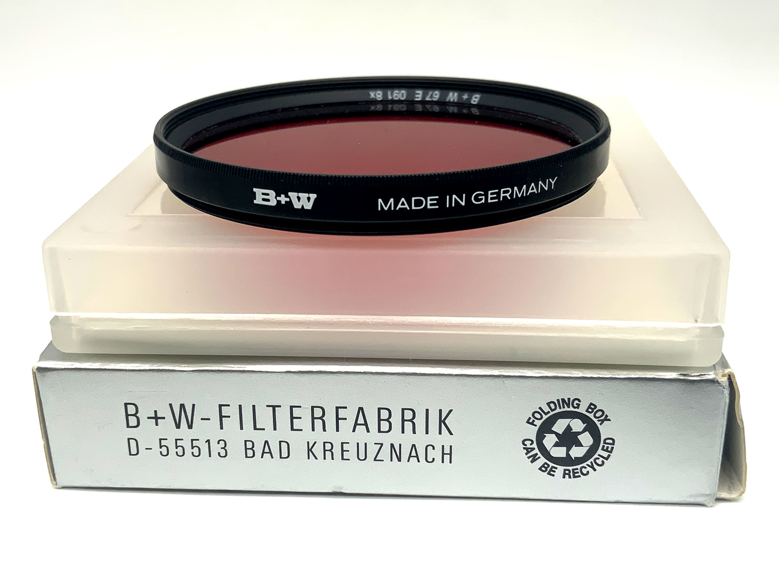 Filtre de couleur B+W 67E 091 rouge foncé/rouge foncé 8x Multi Résistant dans son emballage d'origine, filtre 67 mm