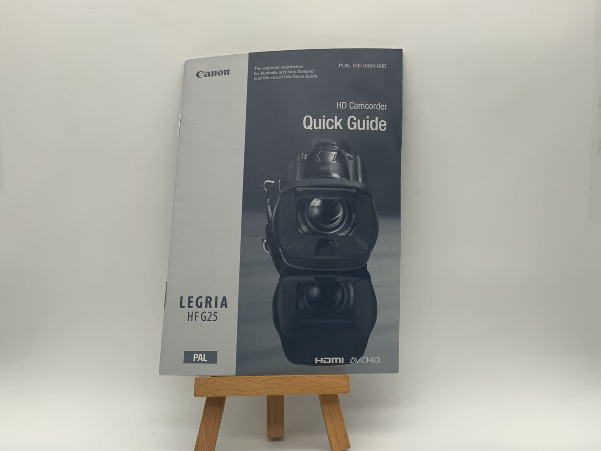 Guide de démarrage rapide et manuel d'utilisation en allemand du Canon Legria HF G25