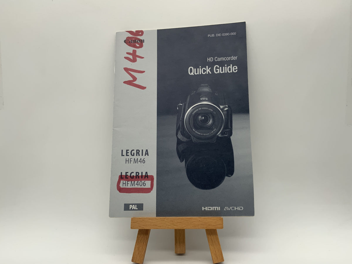 Guide de démarrage rapide Canon Legria HF M46 / M406 - Manuel d'utilisation (allemand)