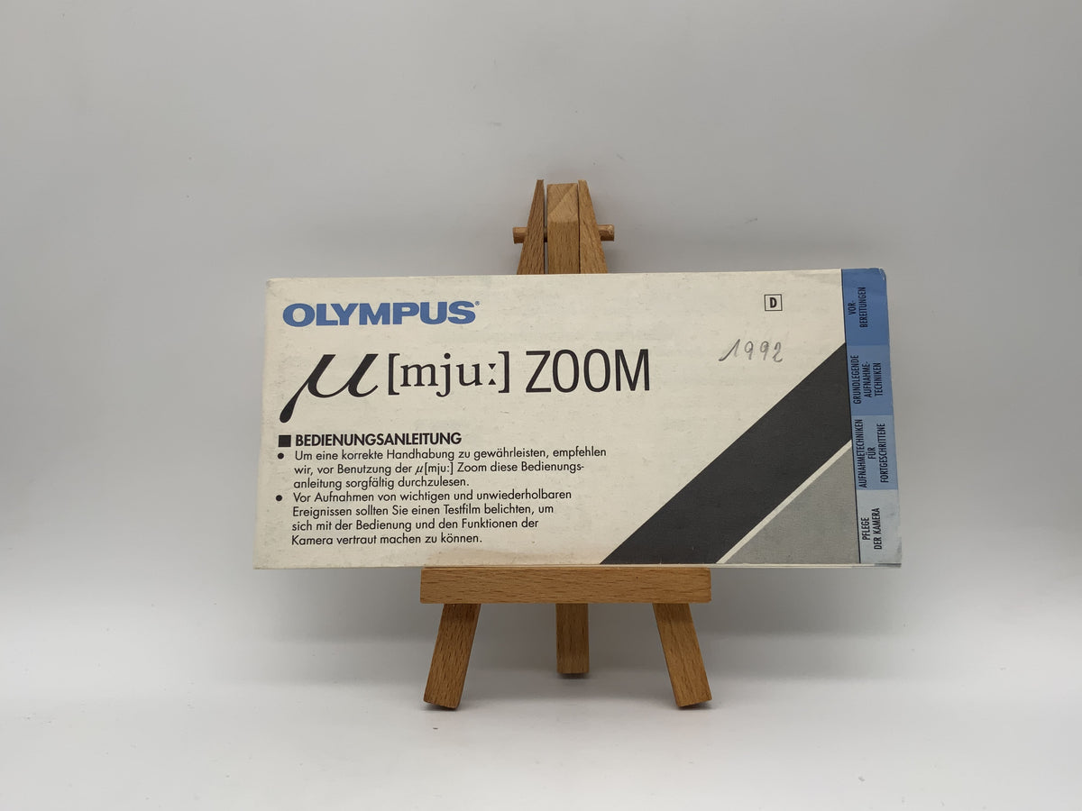 Manuel d'utilisation du zoom Olympus mju (allemand)