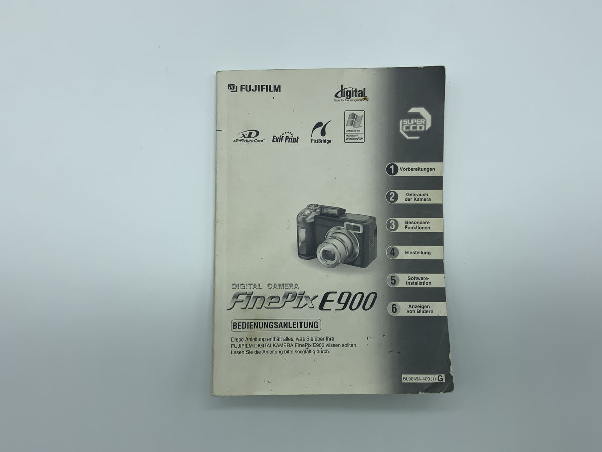 Manuel d'utilisation du Fujifilm FinePix E 900 (allemand)
