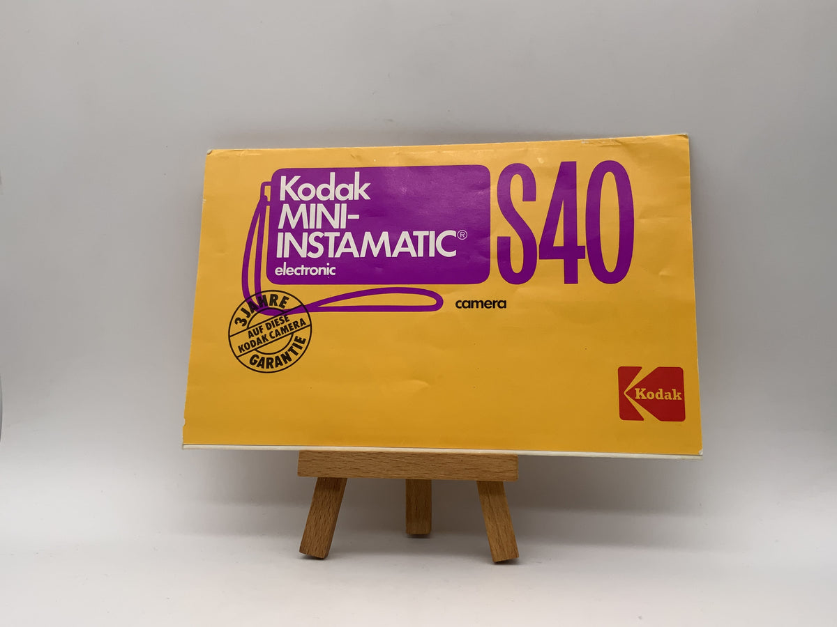 Manuel d'utilisation du Kodak Mini Instamatic S40 (allemand)