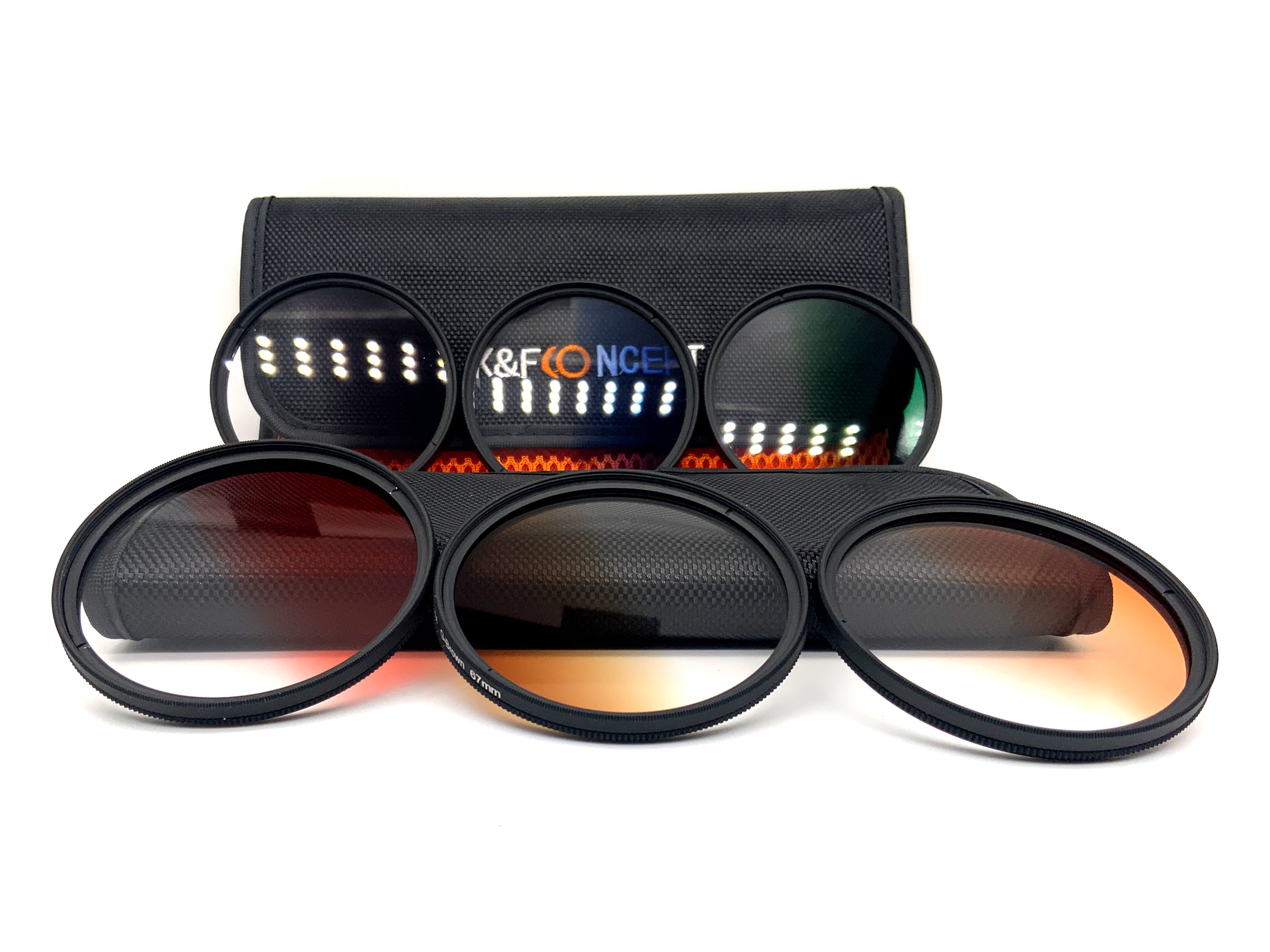 K&F Concept 6x Filterset Digital HD Slim G-Orange/Red/Blue/Green/Grey/Brown 67mm