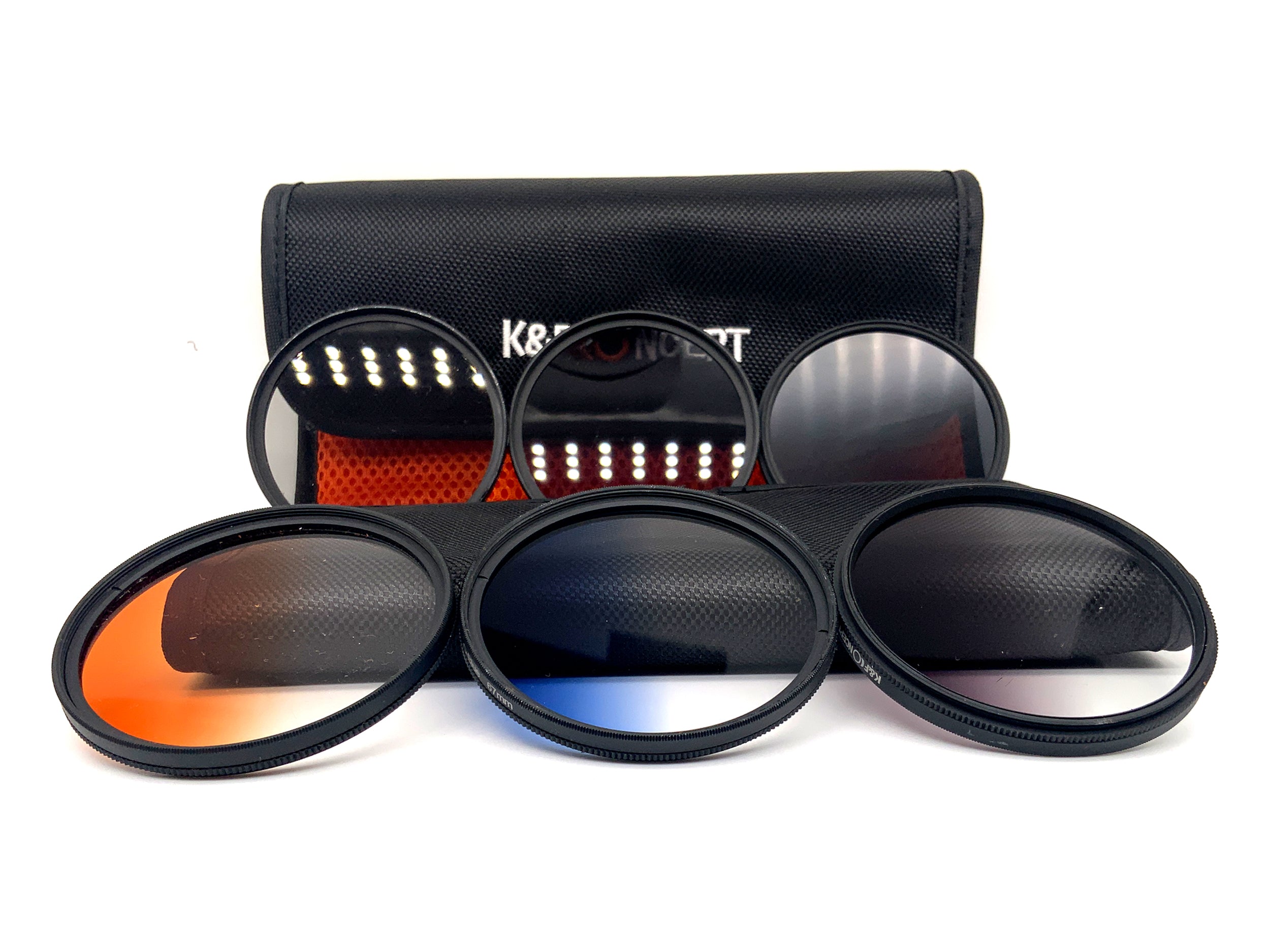 K&F Concept 6er Filterset Digital HD ND2/4/8, G-Orange/Blue/Grey 67mm