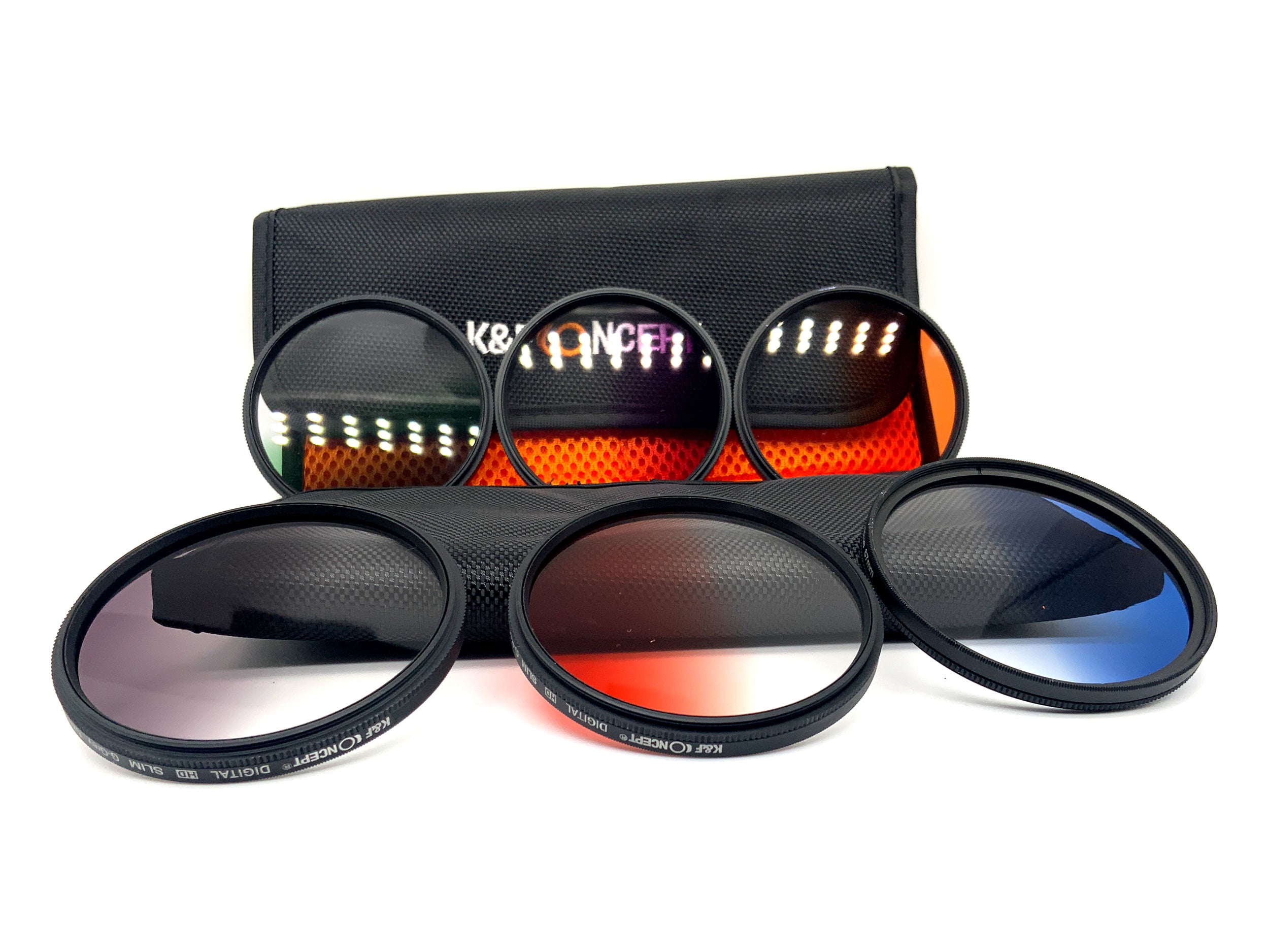 K&F Concept 6x Filter Digital HD Slim C-Orange/Blue/Grey/Red/Purple/Green 67mm