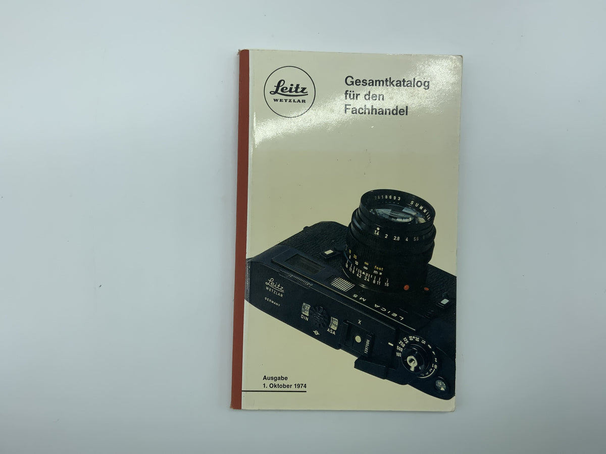 Catalogue complet Leitz Wetzlar pour détaillants spécialisés, 1er octobre 1974, catalogue allemand