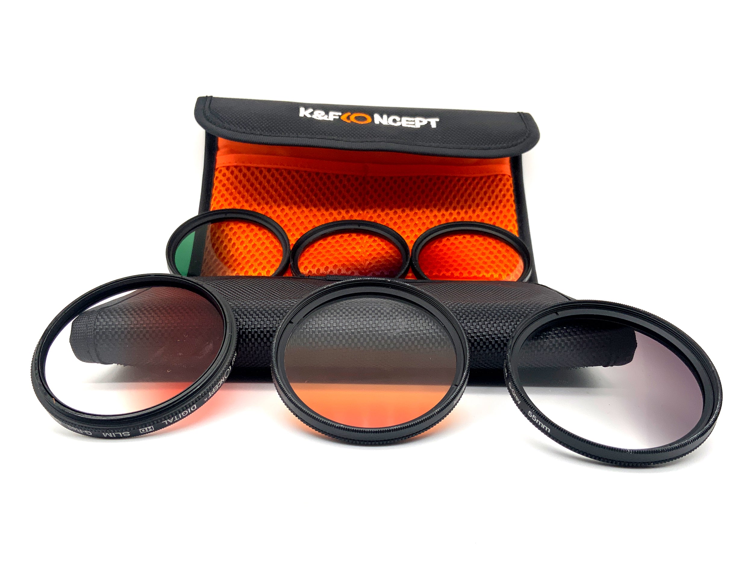 K&F Concept 6er Filterset Verlaufsfilter G-Orange/Red/Blue/Green/Grey/Brown 55mm