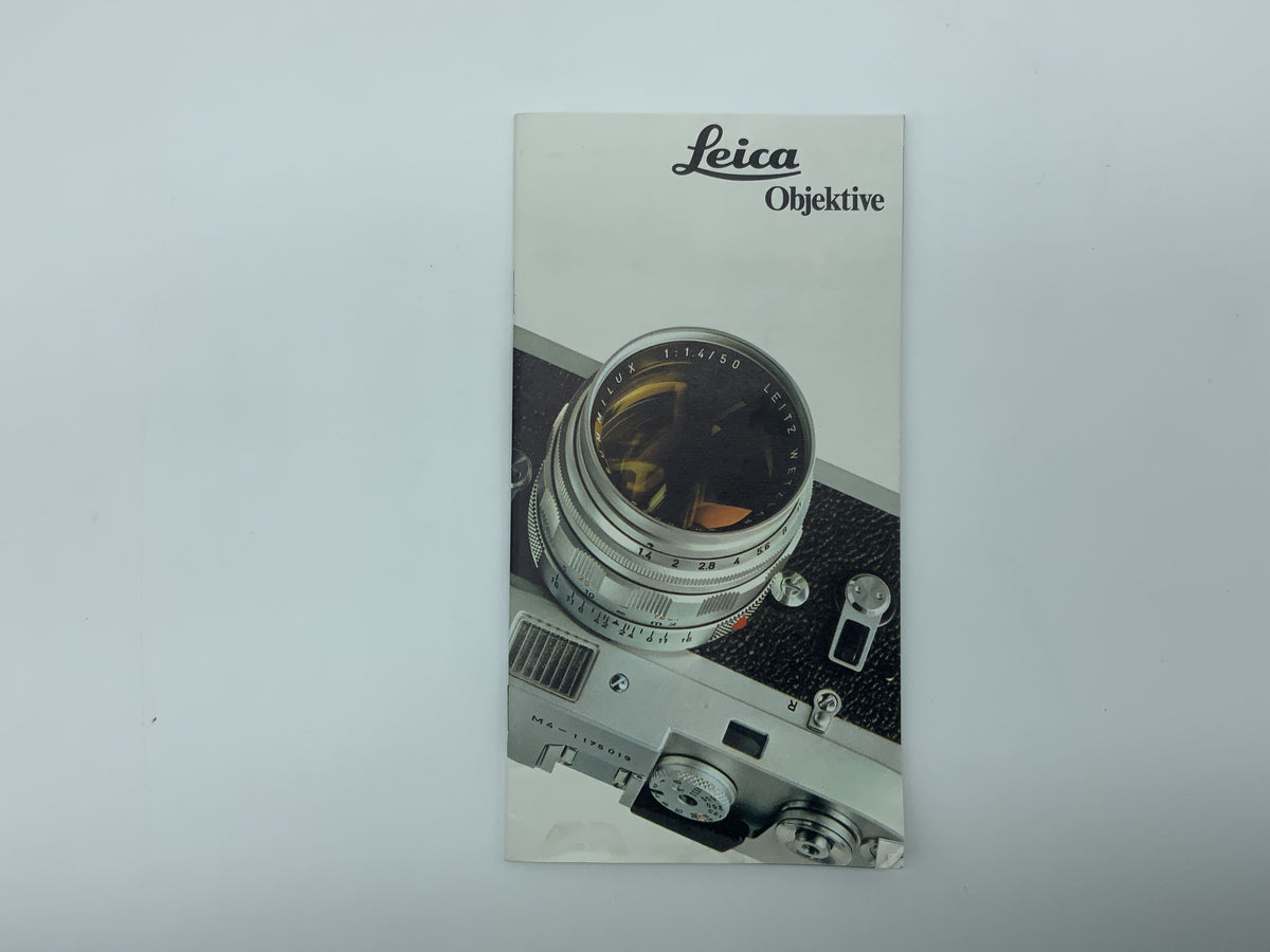 Manuel d'utilisation des objectifs Leitz Wetzlar Leica en allemand