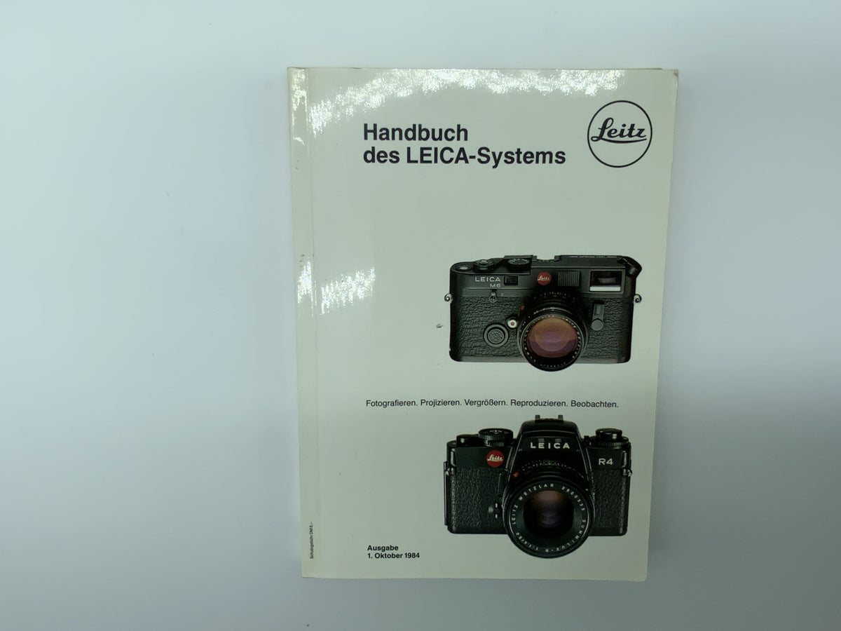 Manuel Leitz du système Leica, catalogue d'octobre 1984 (allemand)