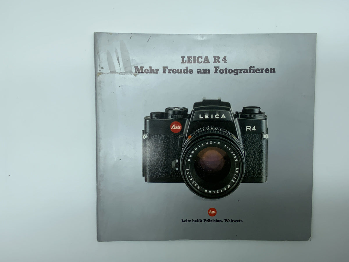 Leitz Leica R4 Plus de plaisir en photographie Catalogue Catalogue allemand