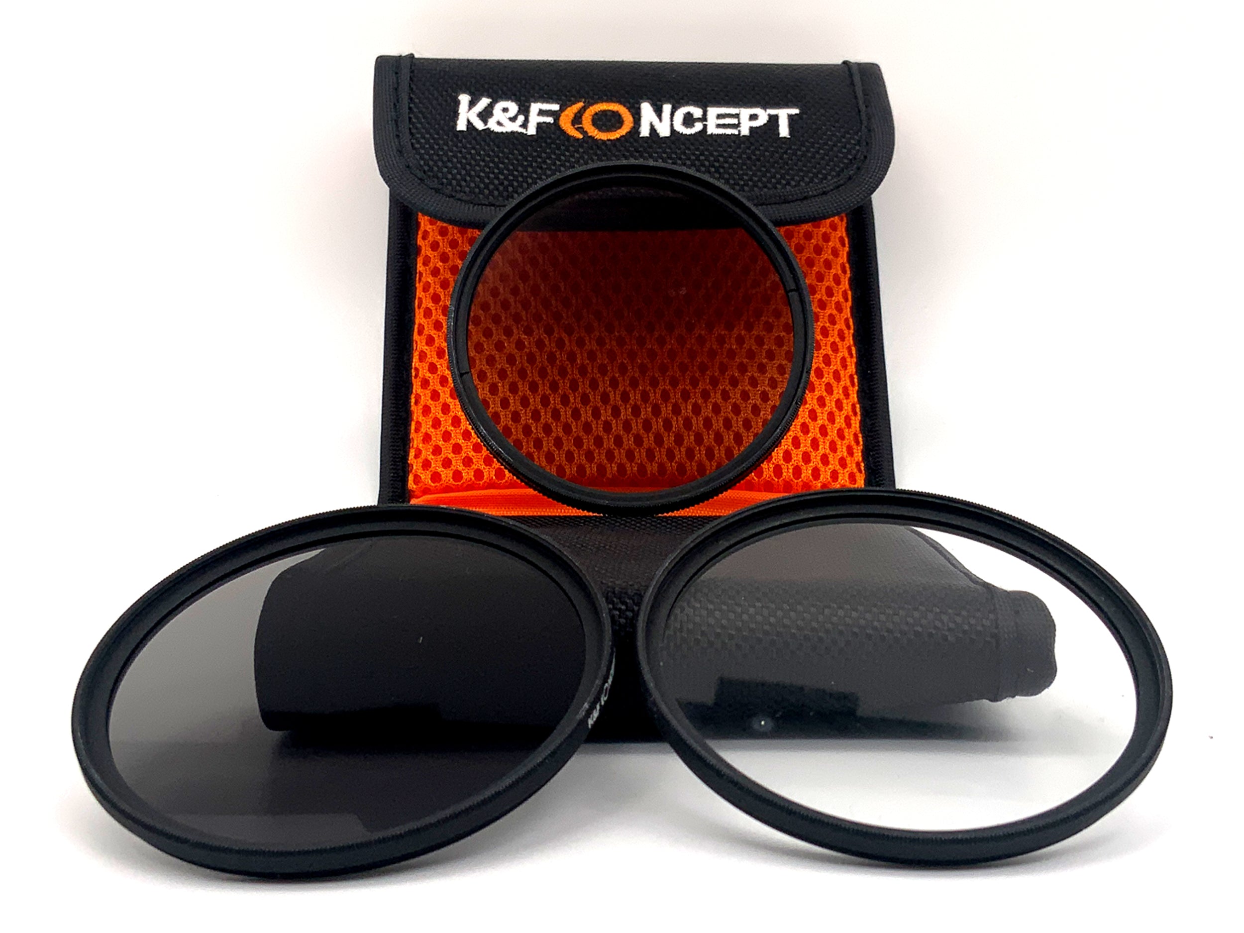 K&F Concept 3er Filterset Digital HD Slim UV/CPL/ND4 + Case Filter 67mm