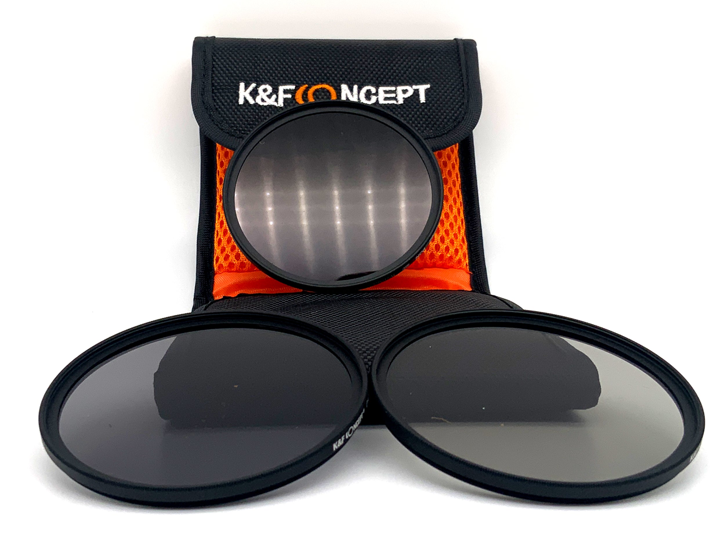 K&F Concept Graufilter 3er Set Digital HD ND2/4/8 + Case Filter 72mm Kreisförmig