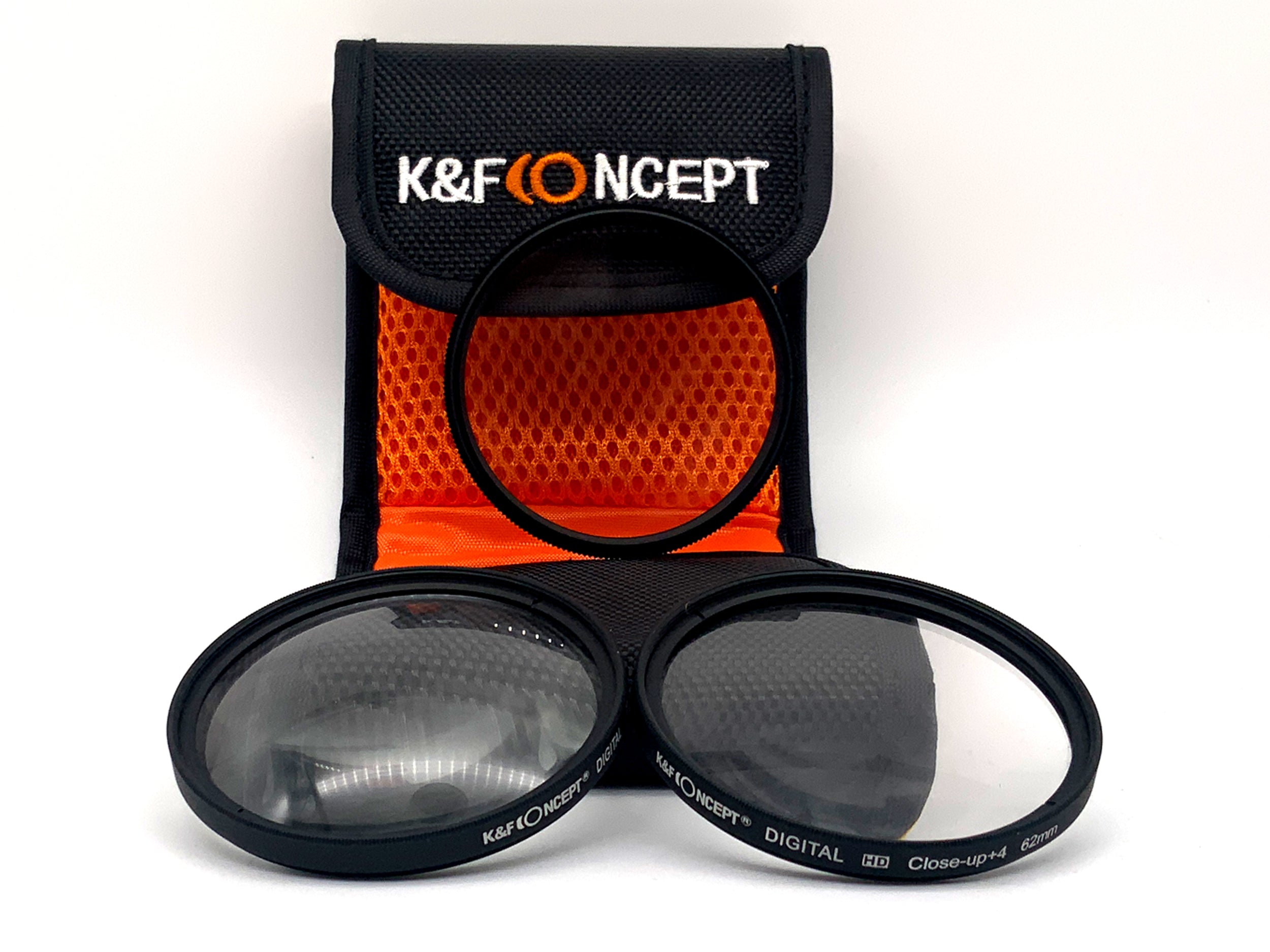 K&F Concept 3er Filterset Digital HD Close-Up+4/+10/Star-6 +Case Filter 62mm