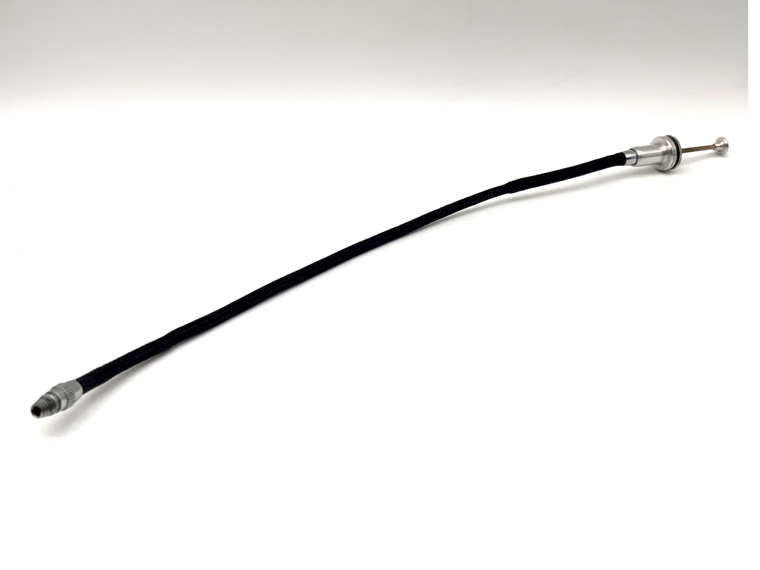 Black cable release, approx. 22-23cm, with locking mechanism, remote release cable release