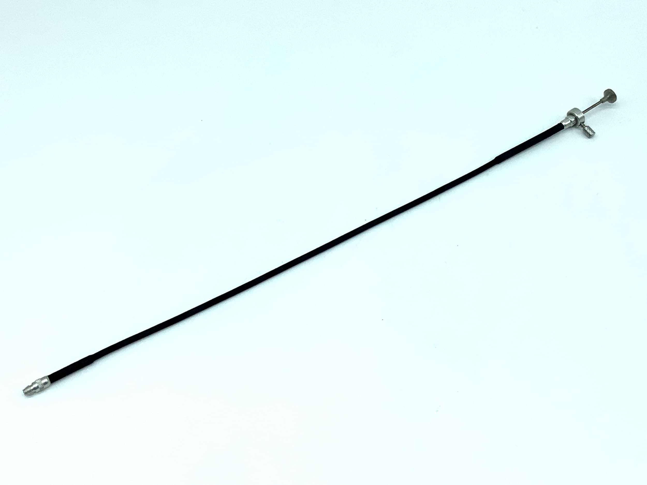 Déclencheur à distance noir, environ 30 cm, avec mécanisme de verrouillage.