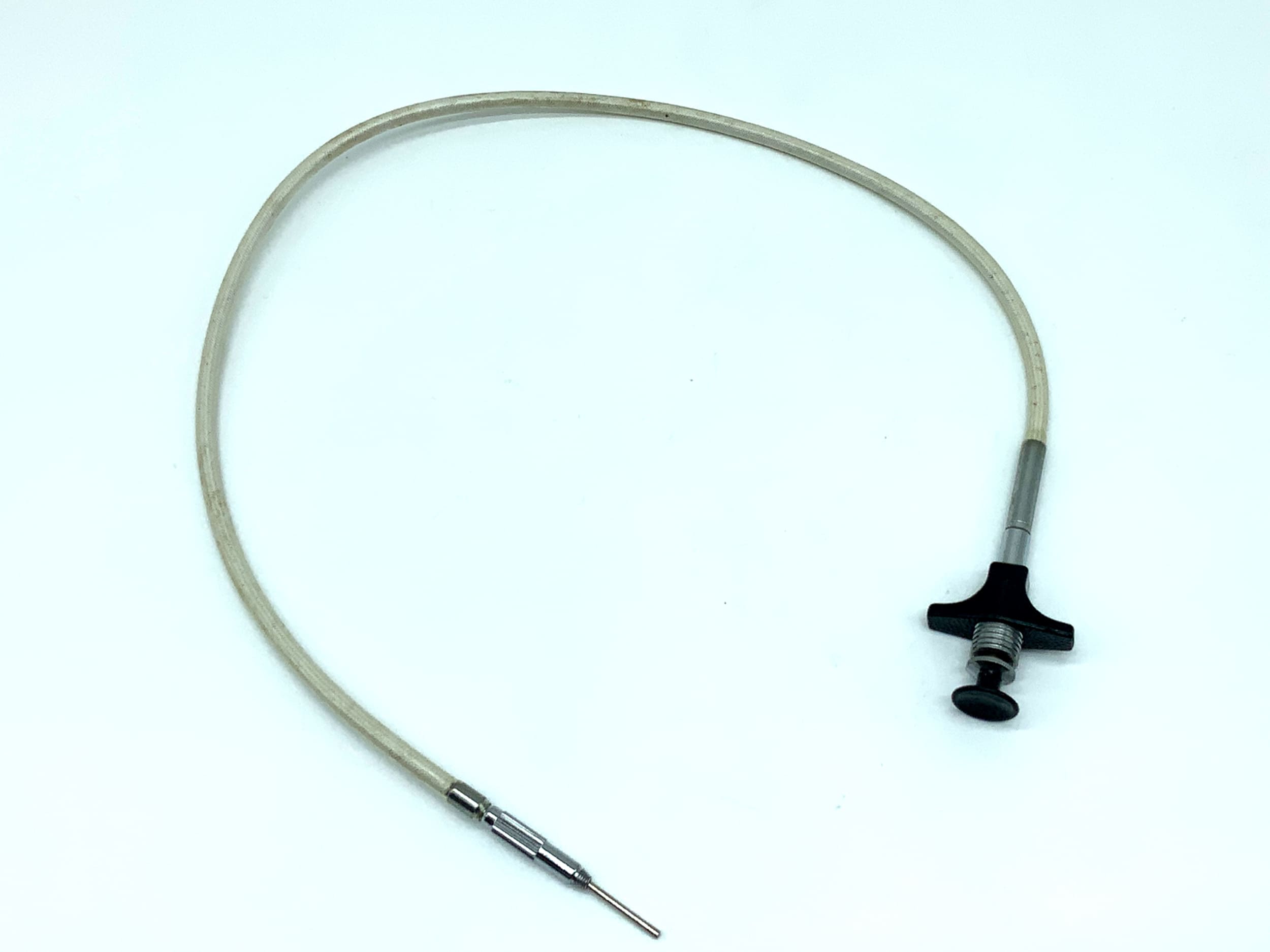 White cable release, approx. 50cm, with locking mechanism, remote release cable release