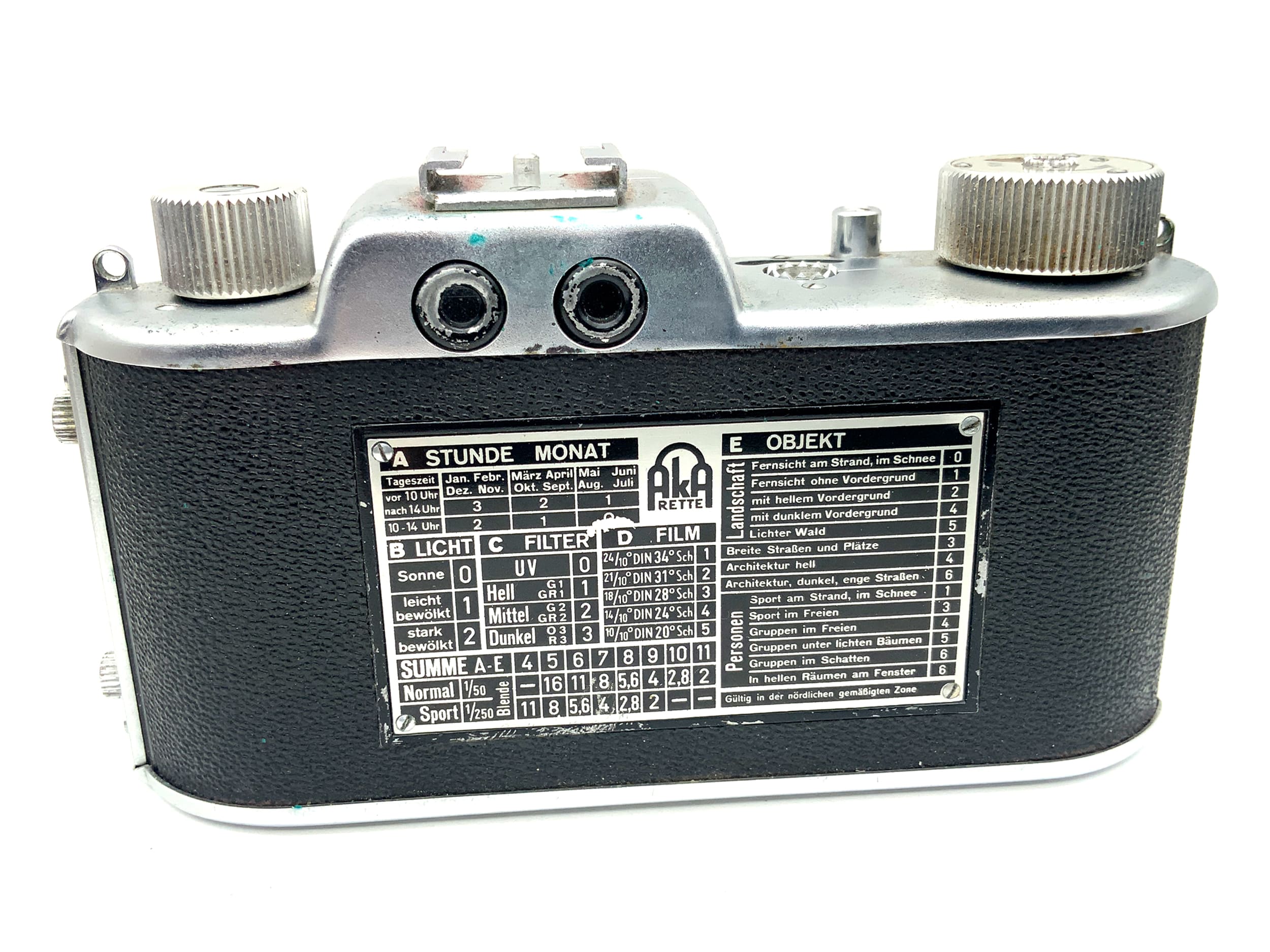 AKA Rette Sucherkamera mit Schneider Kreuznach Radionar 50mm 1:3.5 Analogkamera