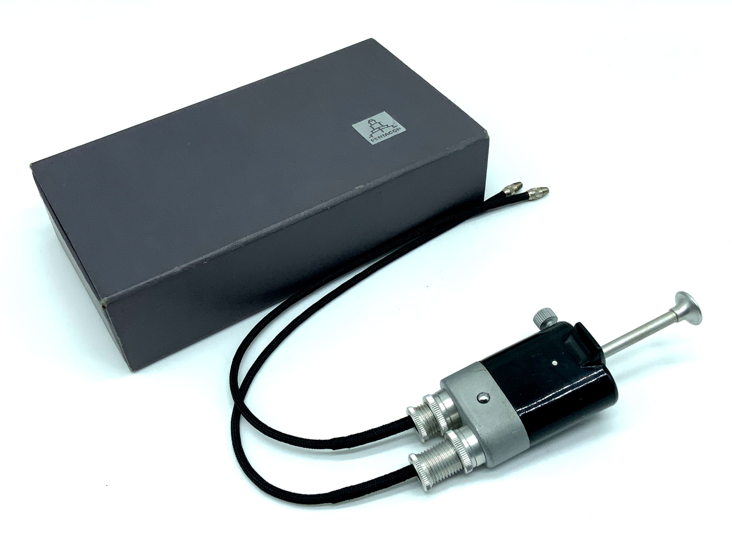 Pentacon 12750 Double Cable Release, Black, Approx. 25cm, with Locking Mechanism, in Original Packaging