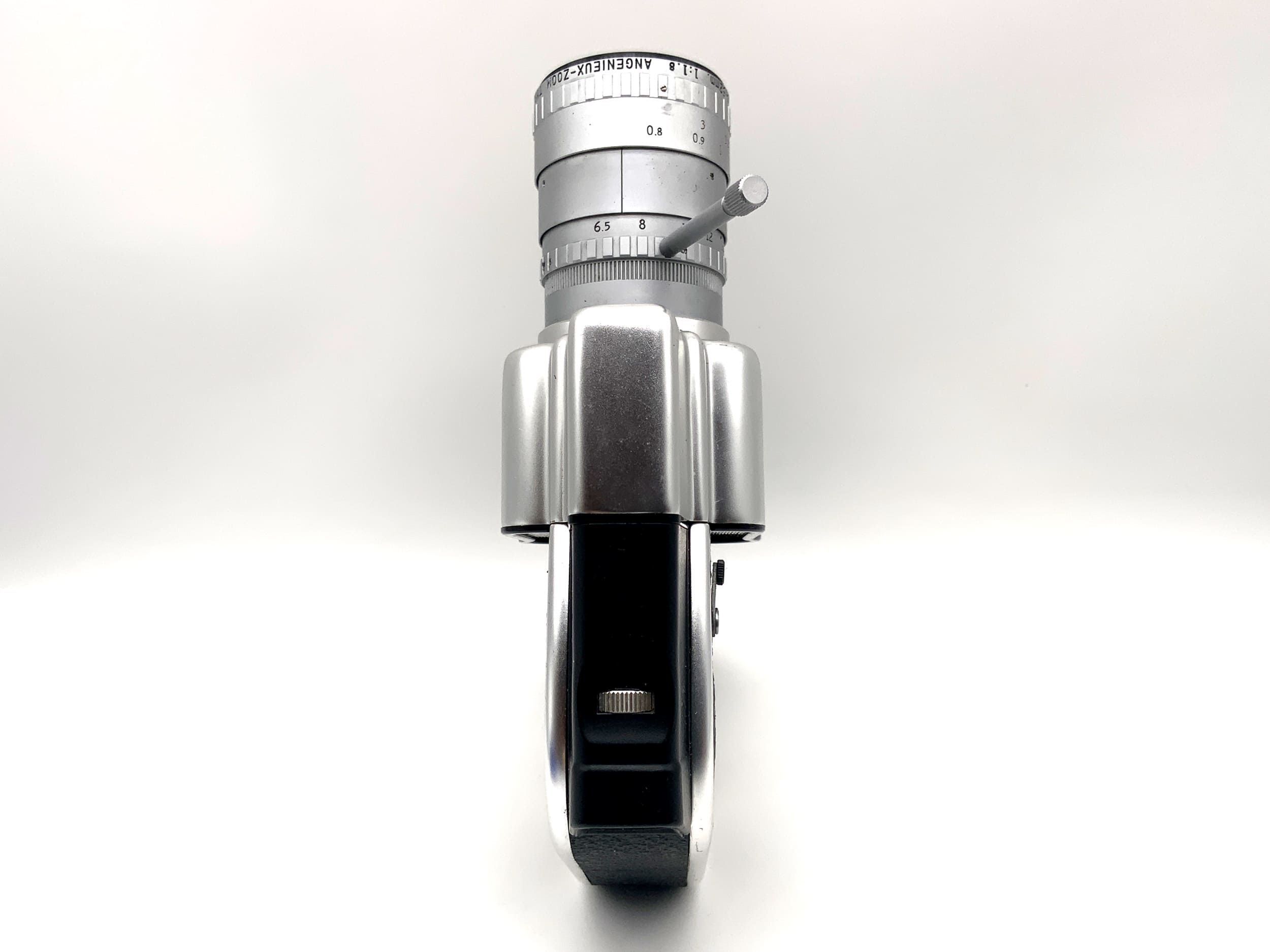 Carena Zoomex S film camera with Angenieux zoom 8x6.5B F:6.5-52mm double 8mm