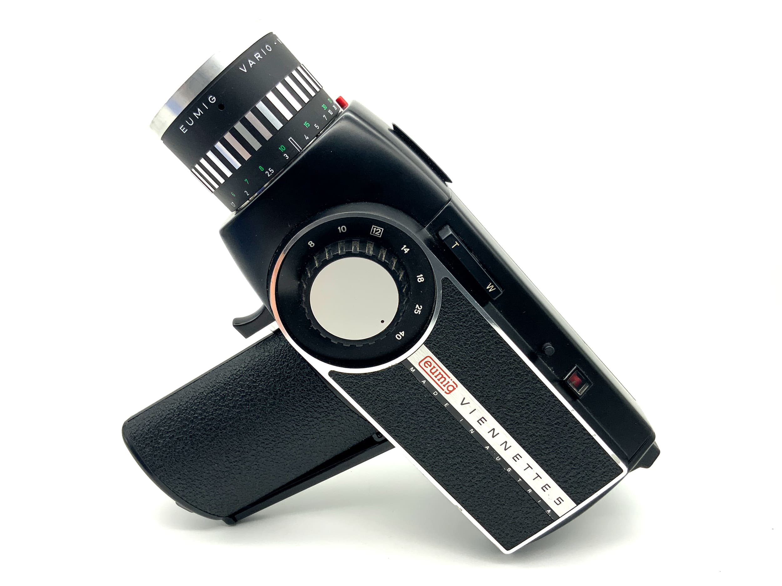 Eumig Viennette 5 film camera with Vario Viennar 1.8/8-40 Super 8 narrow film